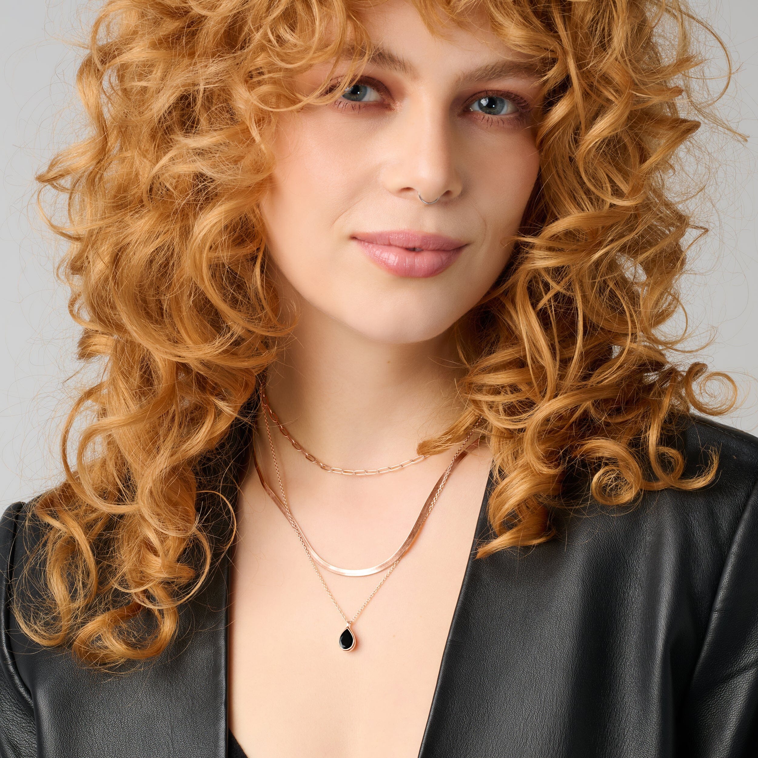 Black Obsidian Hidden Heart Necklace & Herringbone Chain - Image 13