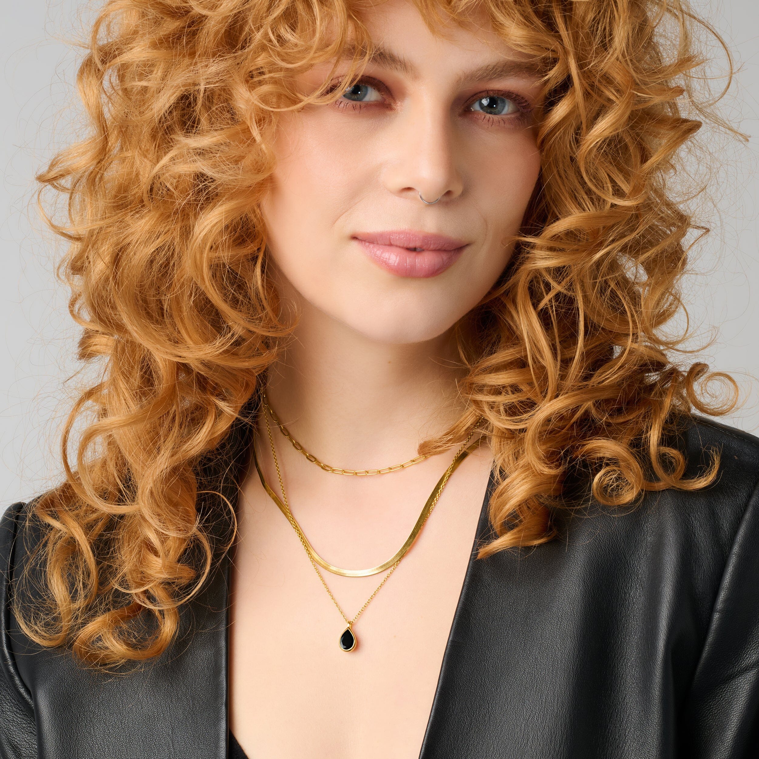 Black Obsidian Hidden Heart Necklace & Herringbone Chain - Image 15