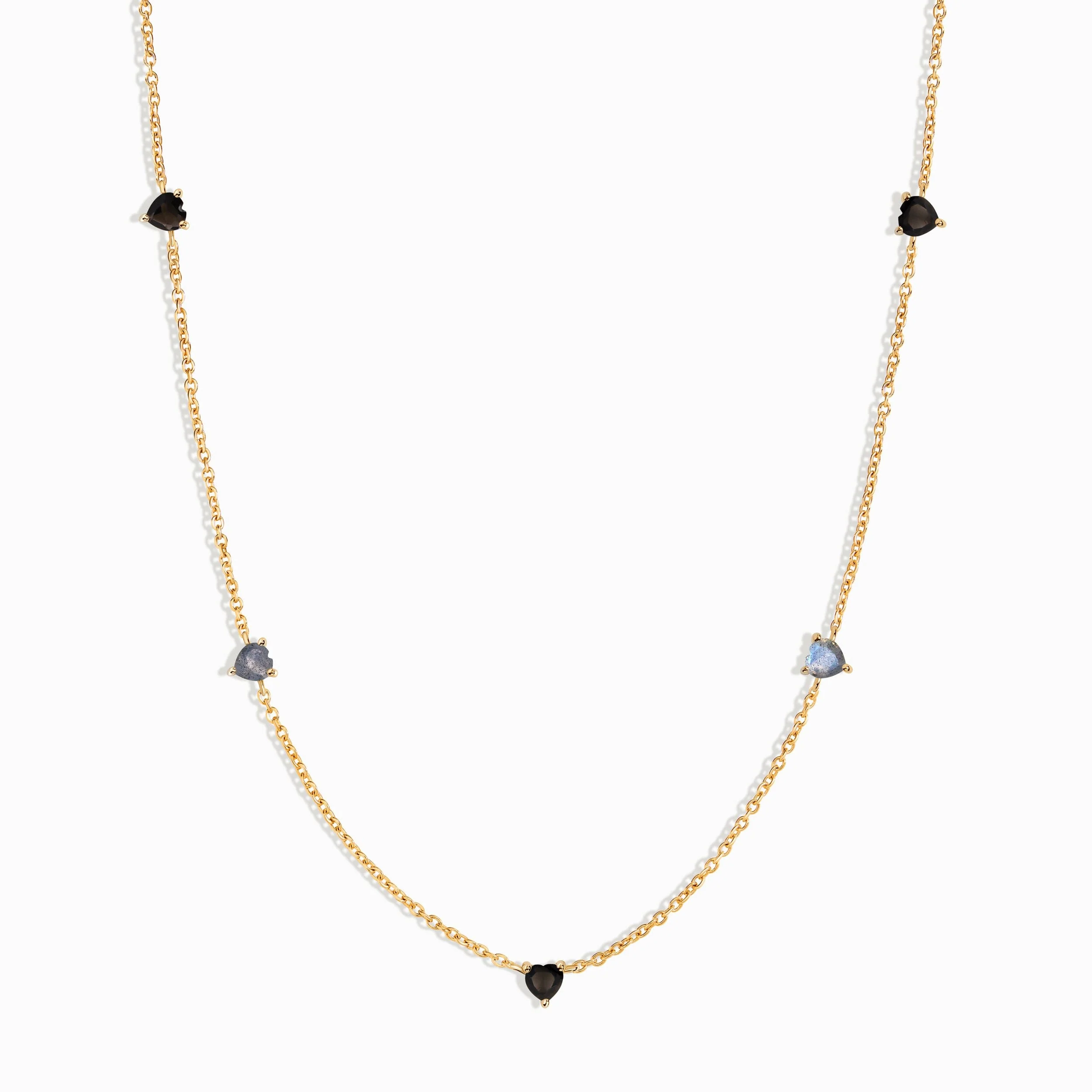 Black Obsidian Labradorite Necklace - Crush On You - Image 5