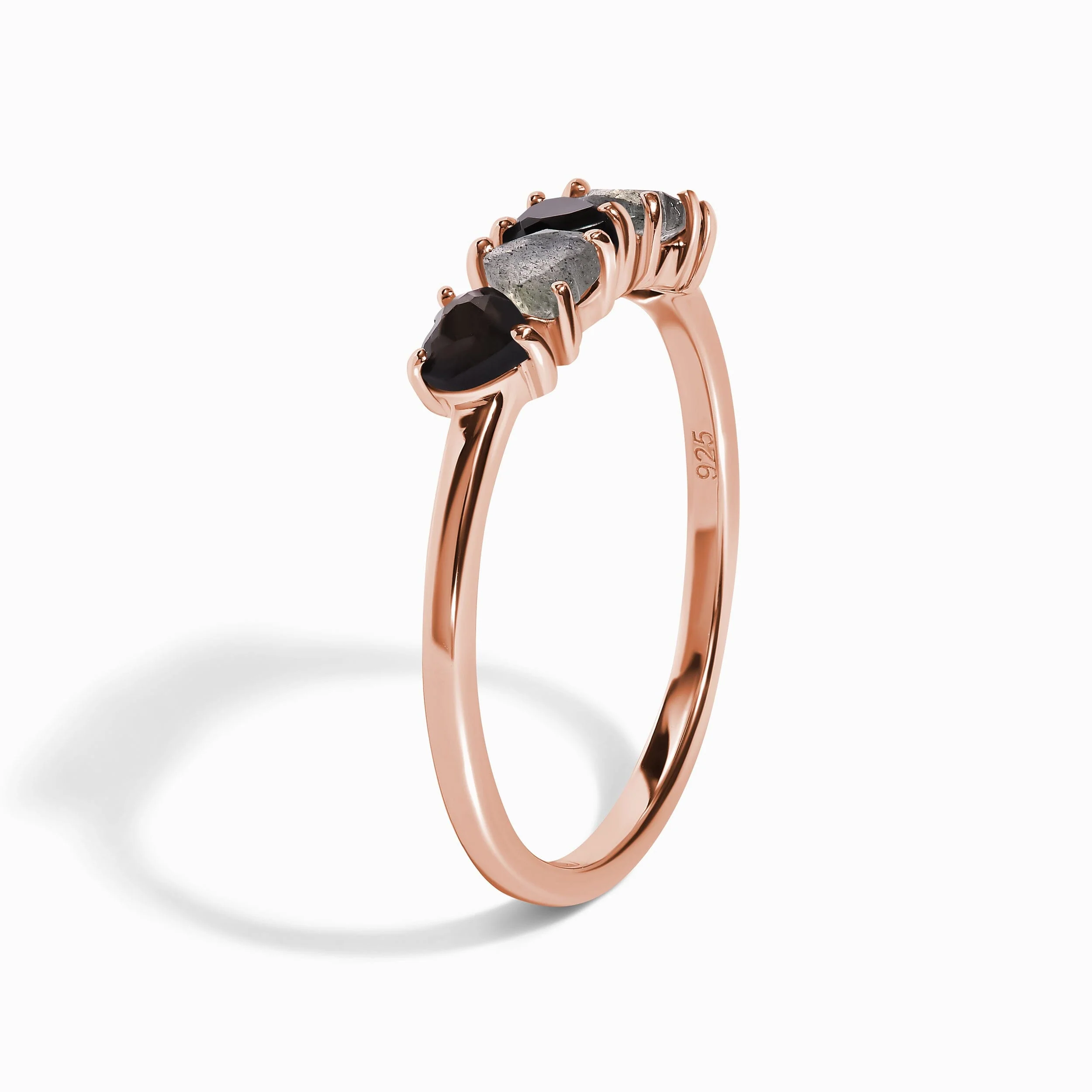 Black Obsidian Labradorite Ring - Crush On You - Image 16