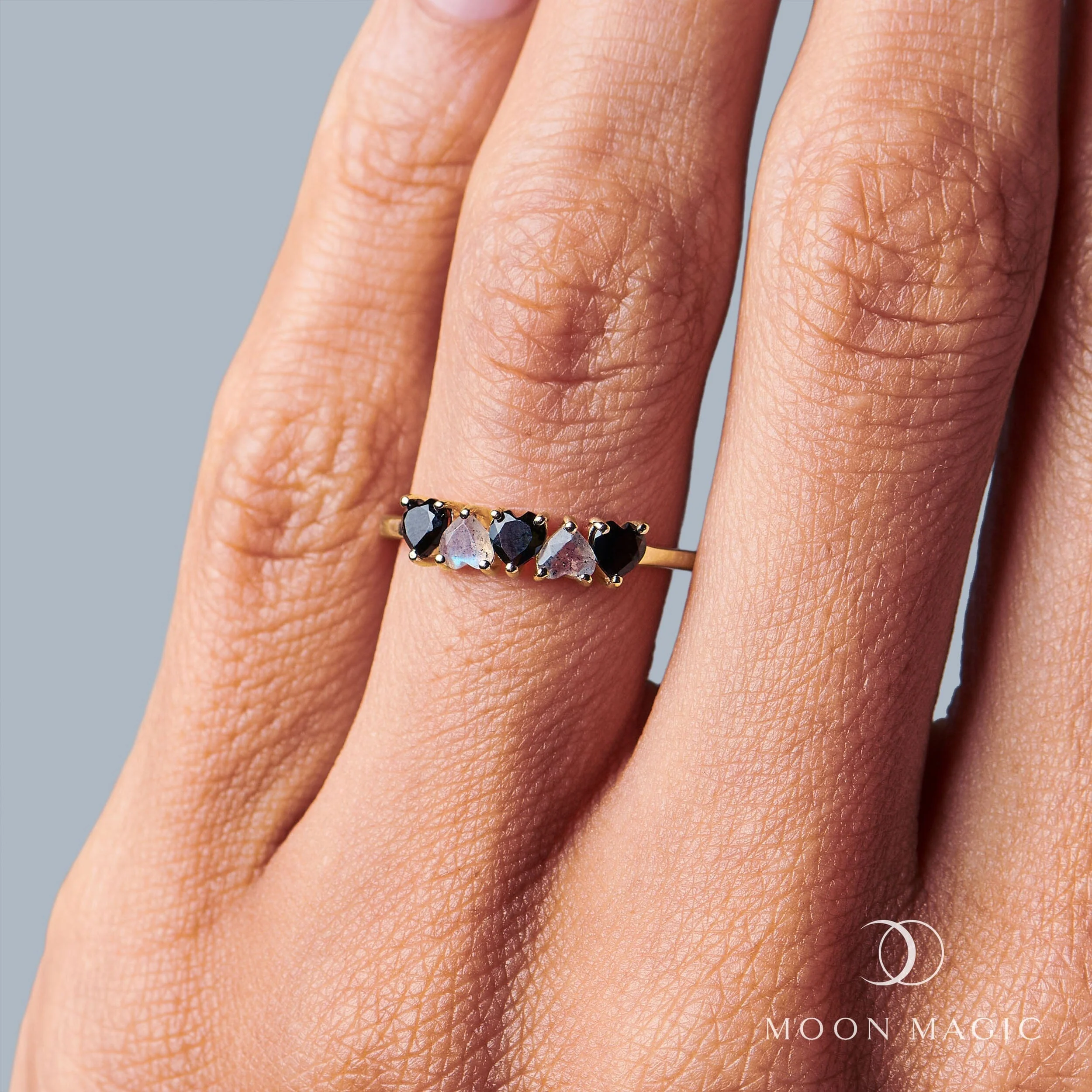 Black Obsidian Labradorite Ring - Crush On You - Image 28