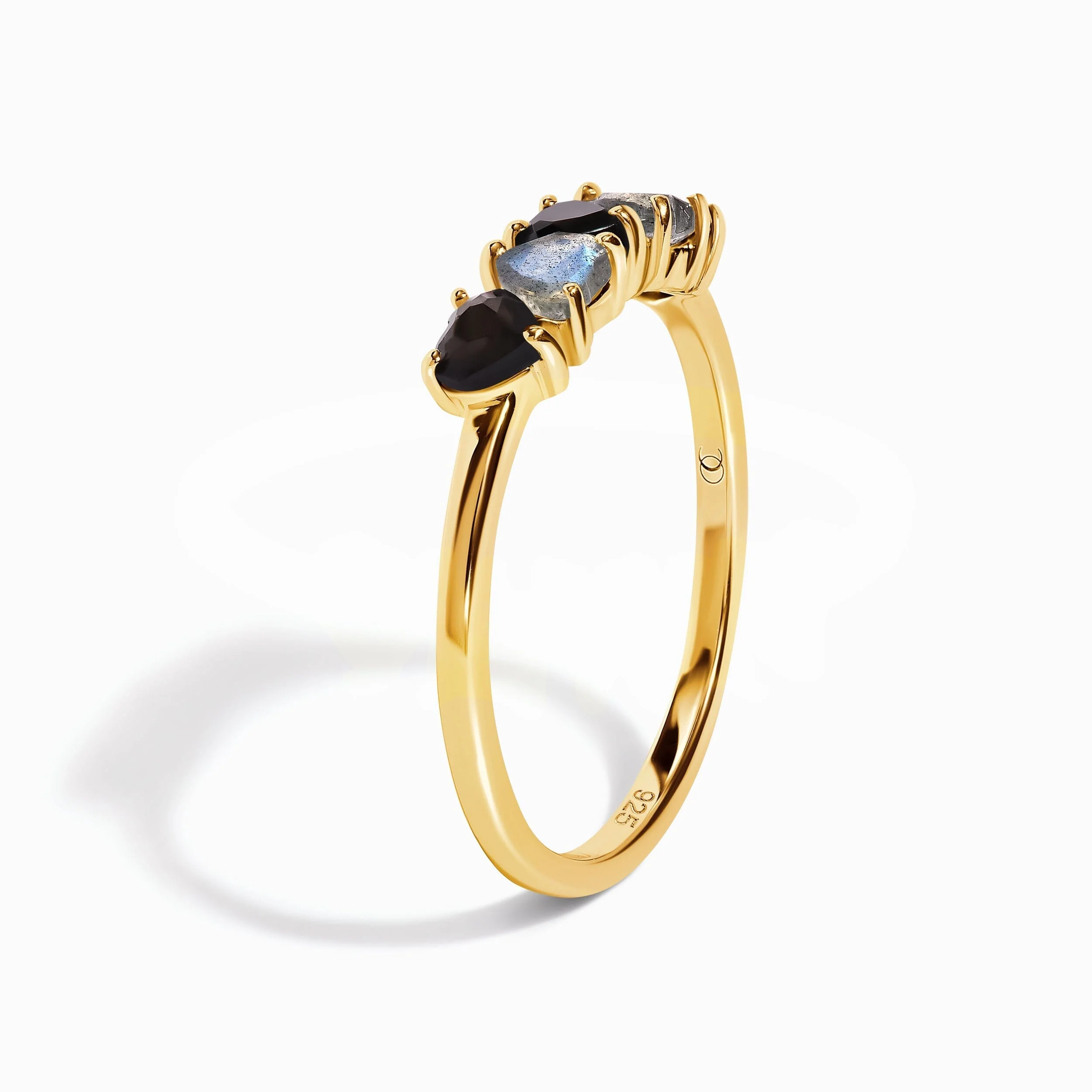 Black Obsidian Labradorite Ring - Crush On You - Image 31