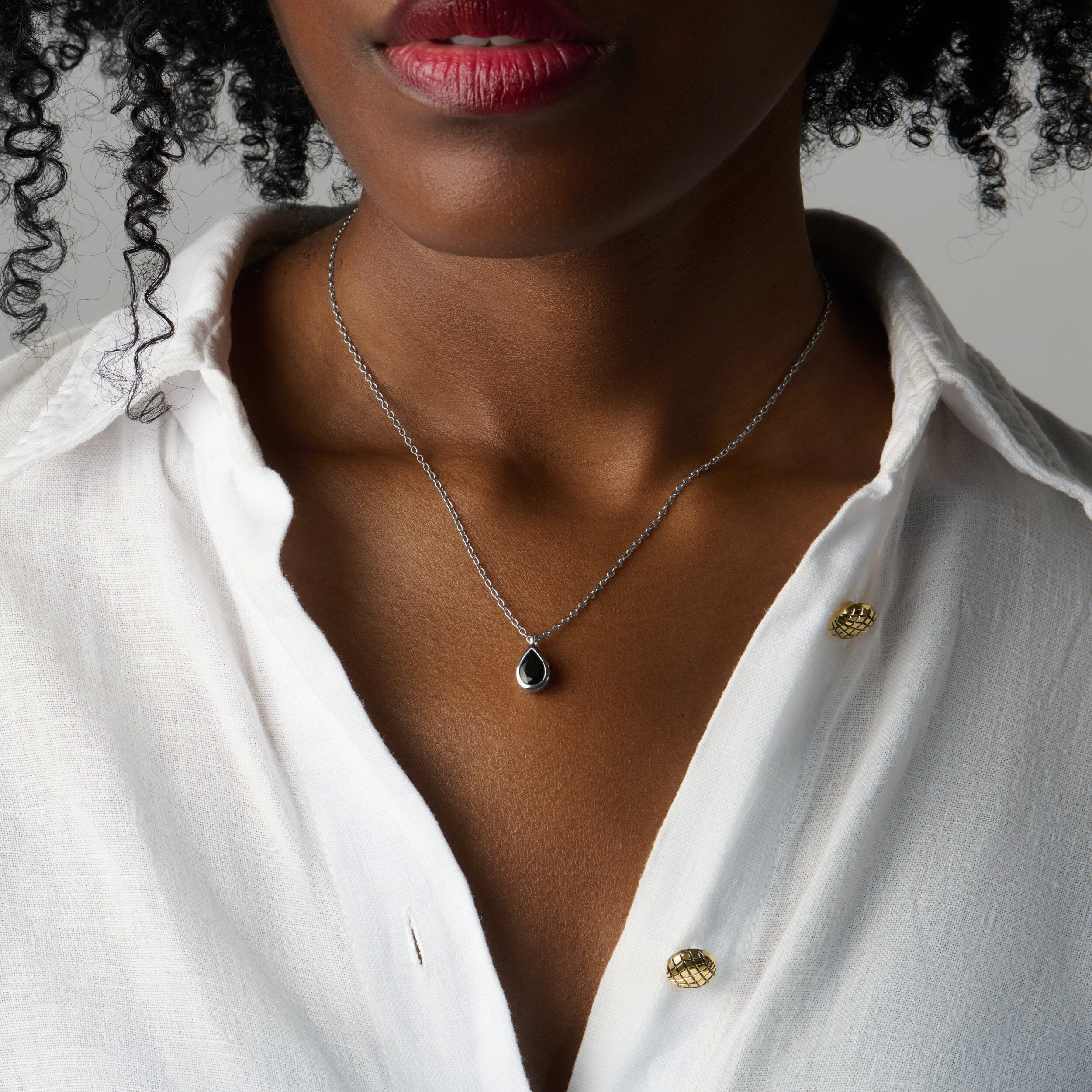 Black Obsidian Necklace - Hidden Heart - Image 2