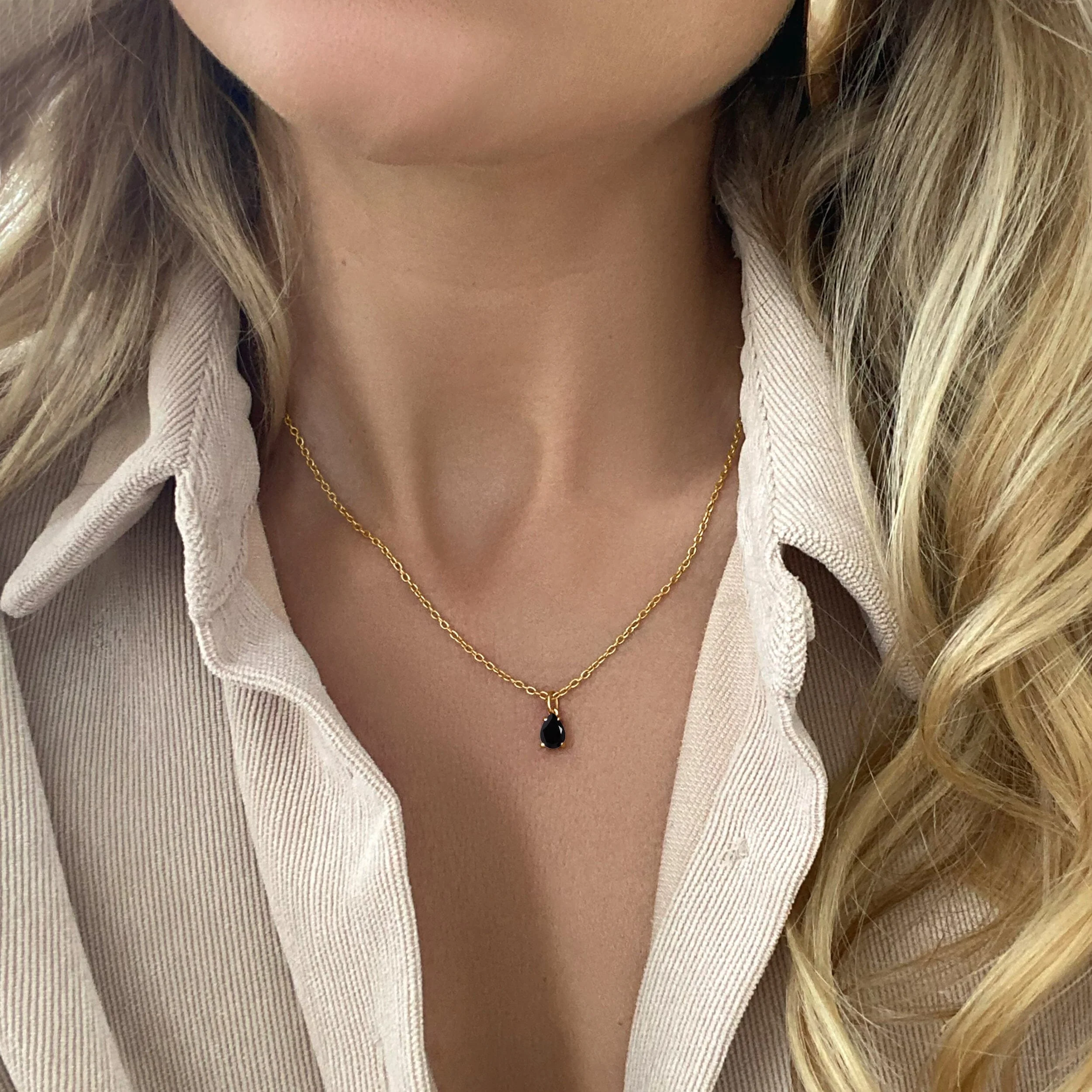 Black Obsidian Necklace - Shield - Image 6