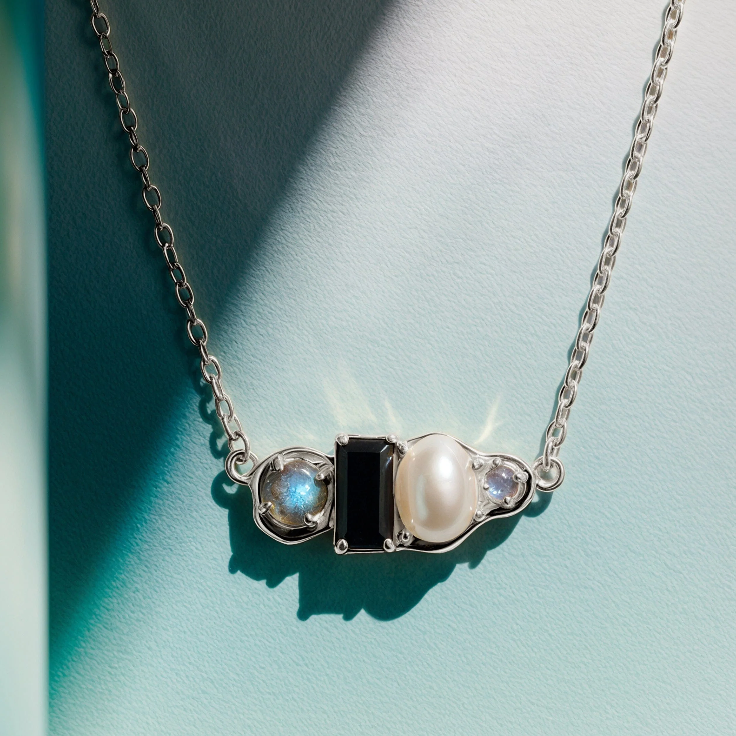 Black Obsidian Pearl Necklace - Treasure - Image 15