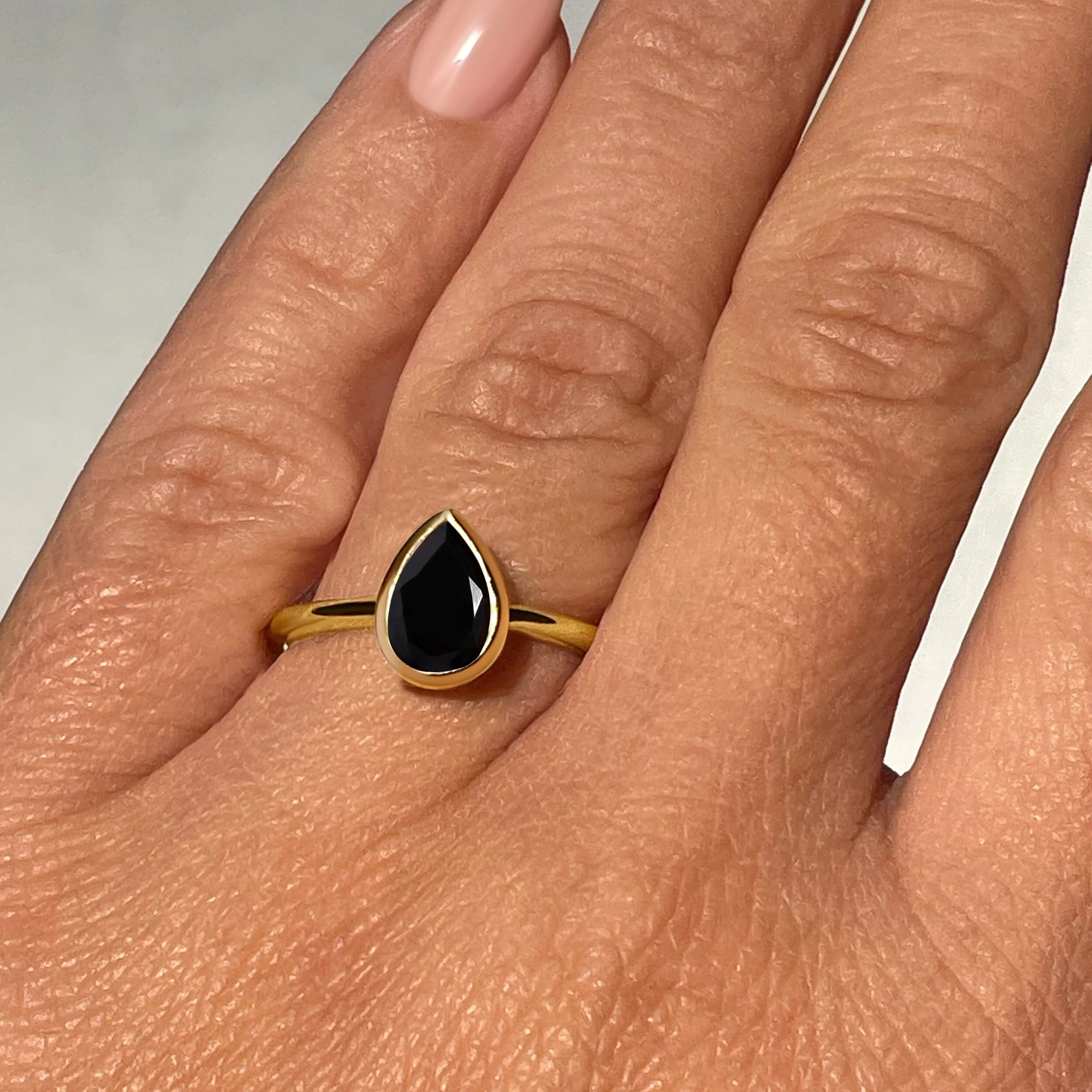Black Obsidian Ring - Hidden Heart - Image 8