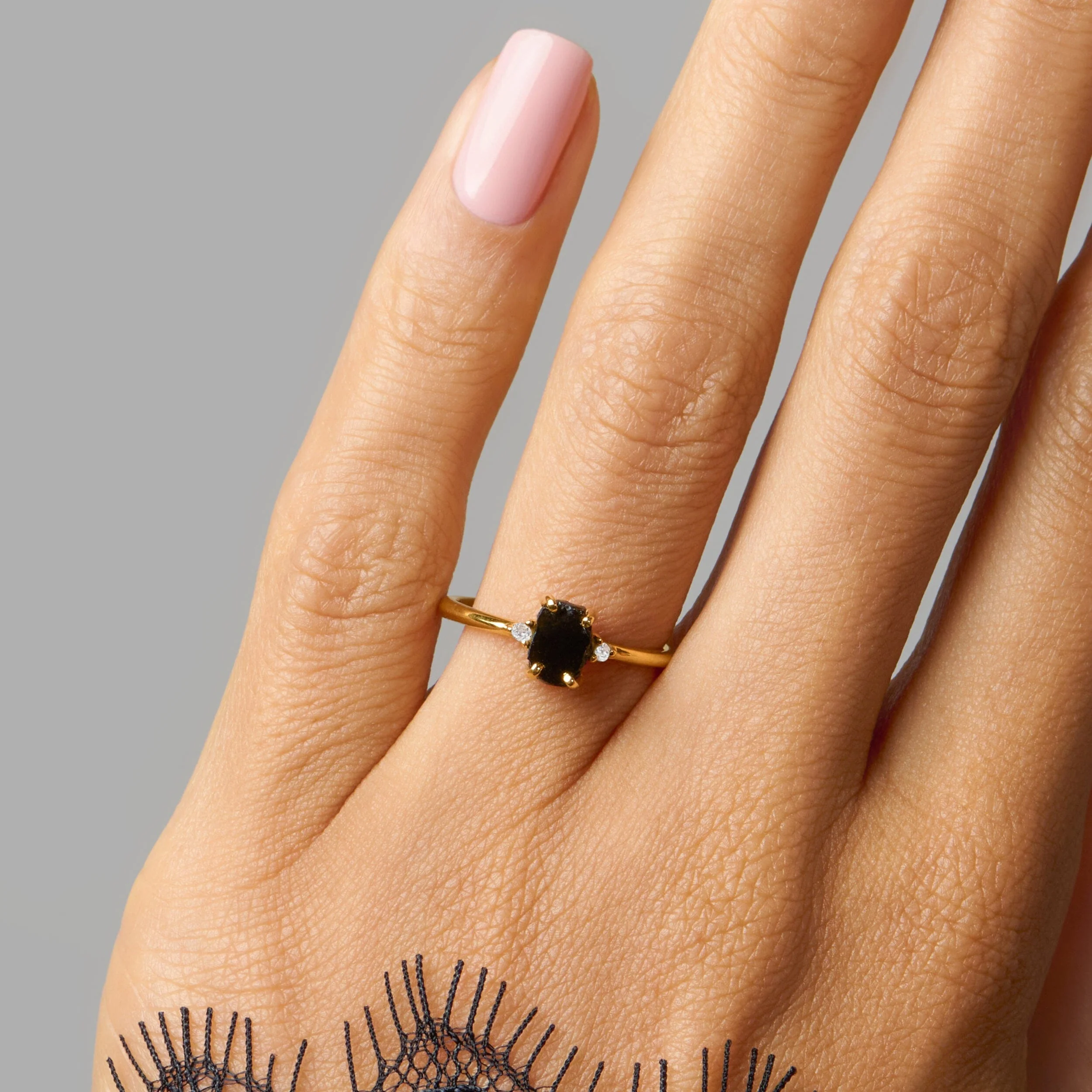 Black Obsidian Ring - Petite Raw Allure - Image 18