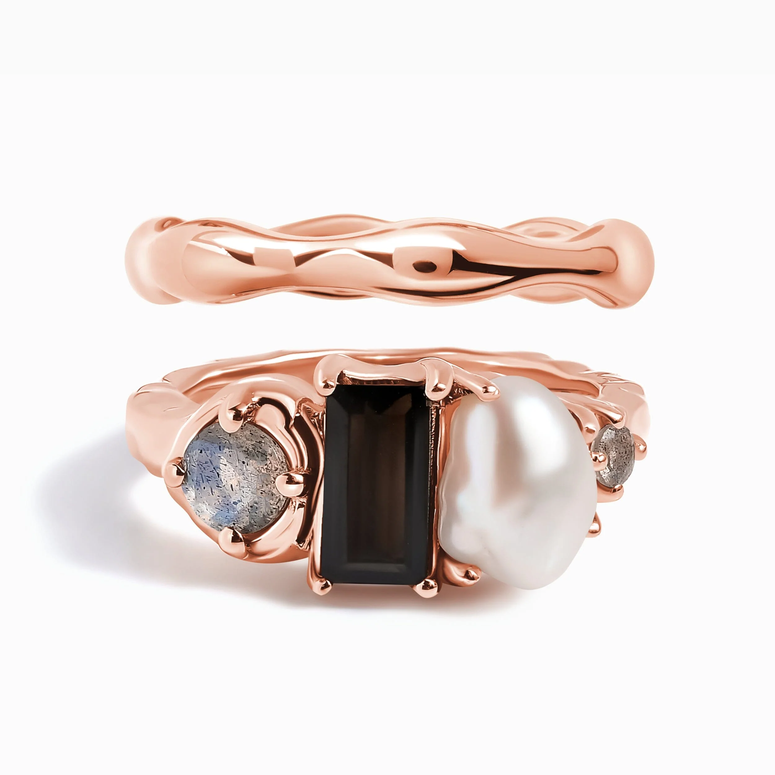 Black Obsidian Treasure & Magma Band Set - Image 4