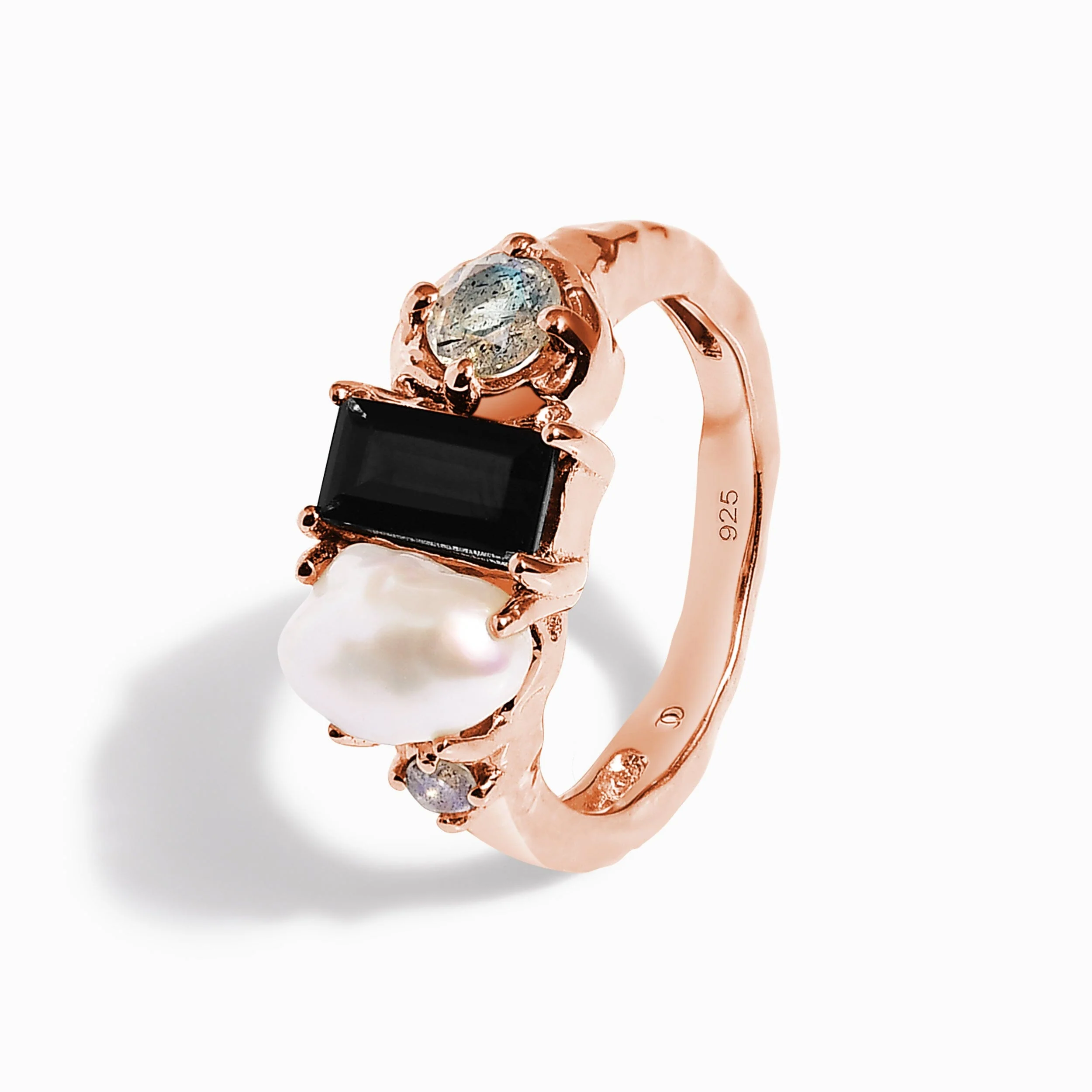 Black Obsidian Pearl Ring - Treasure - Image 15