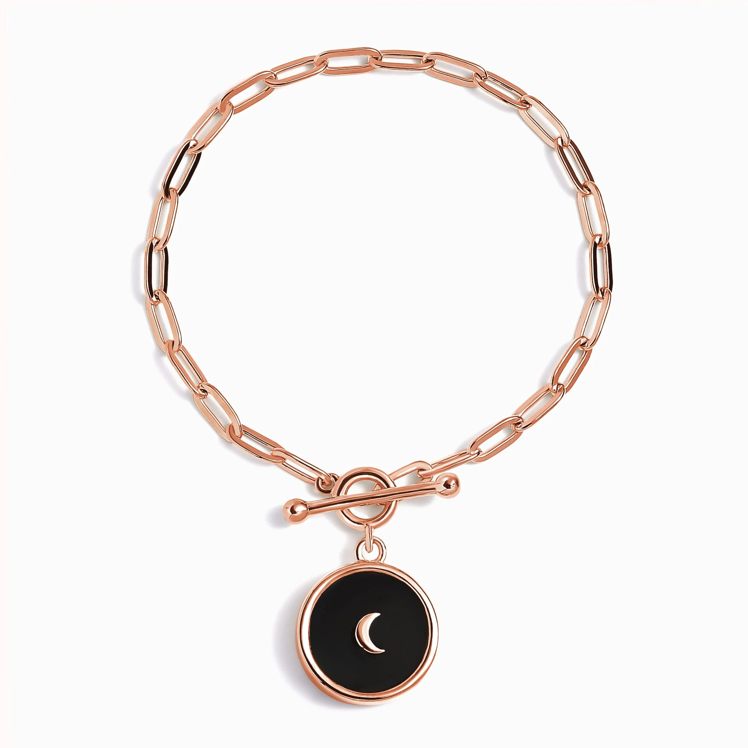 Black Obsidian Widelink T-Lock Bracelet - Dream - Image 3