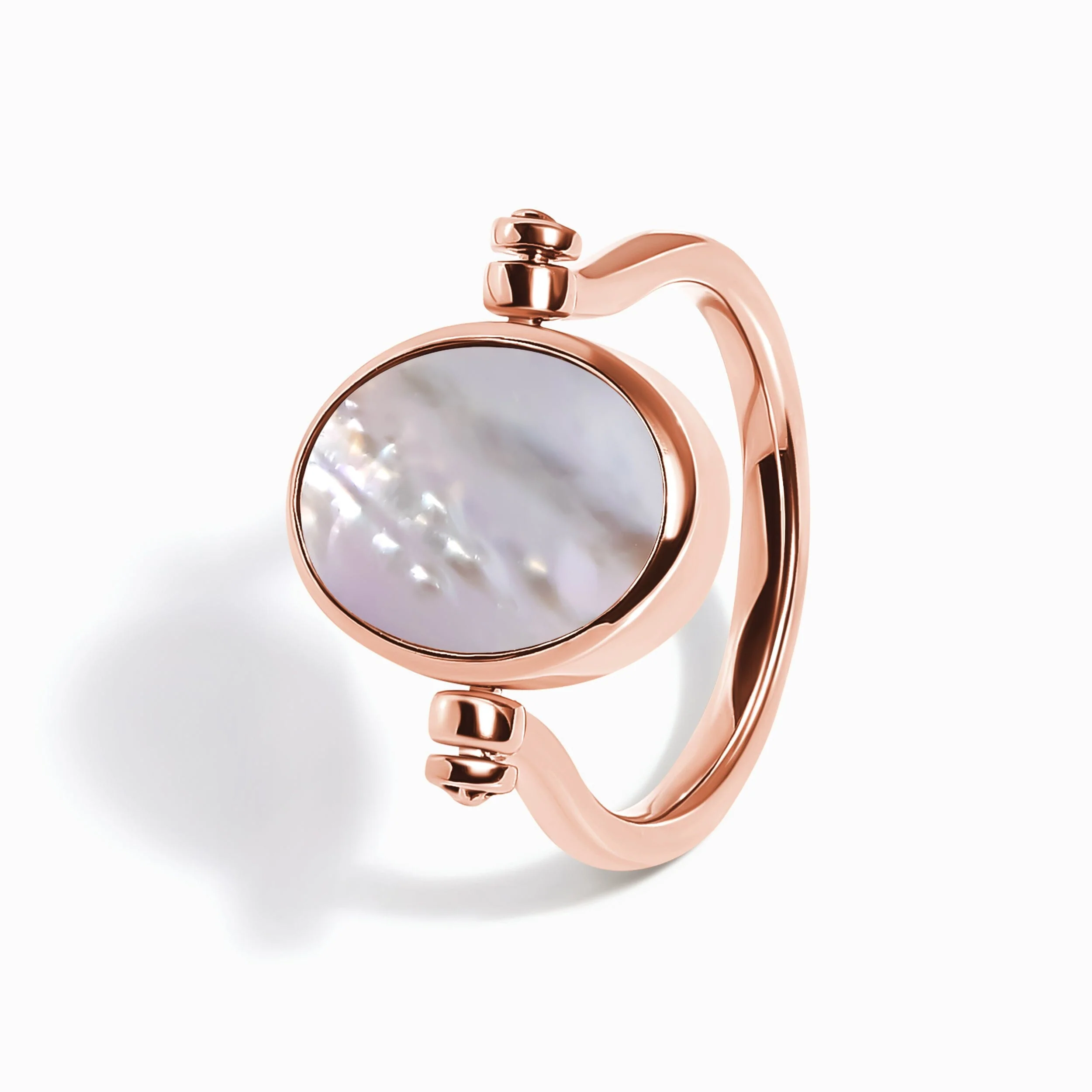 Black Onyx Mother of Pearl Fidget Ring - Spinning Enfolded - Image 25