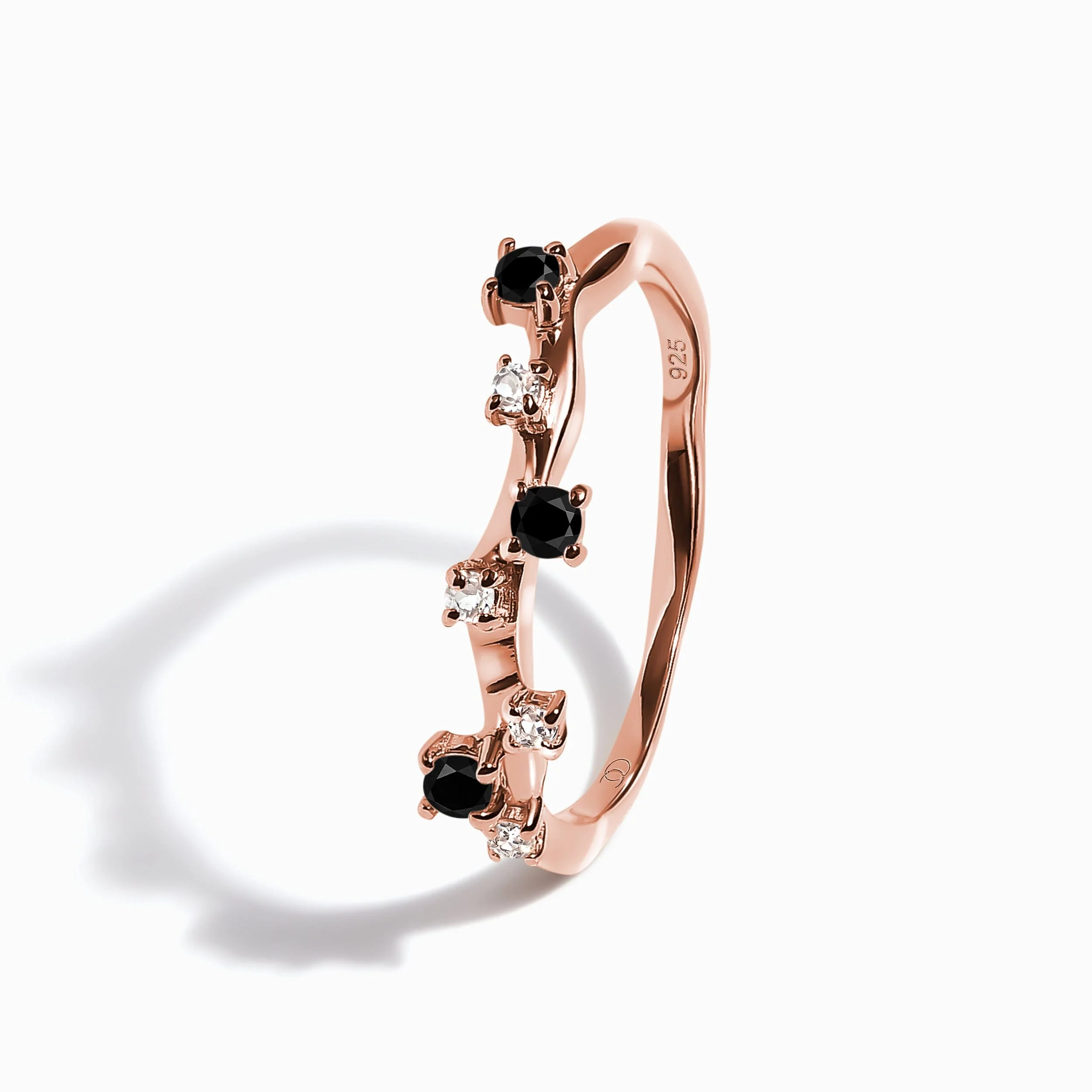 Black Onyx Ring - Stardust Band - Image 16
