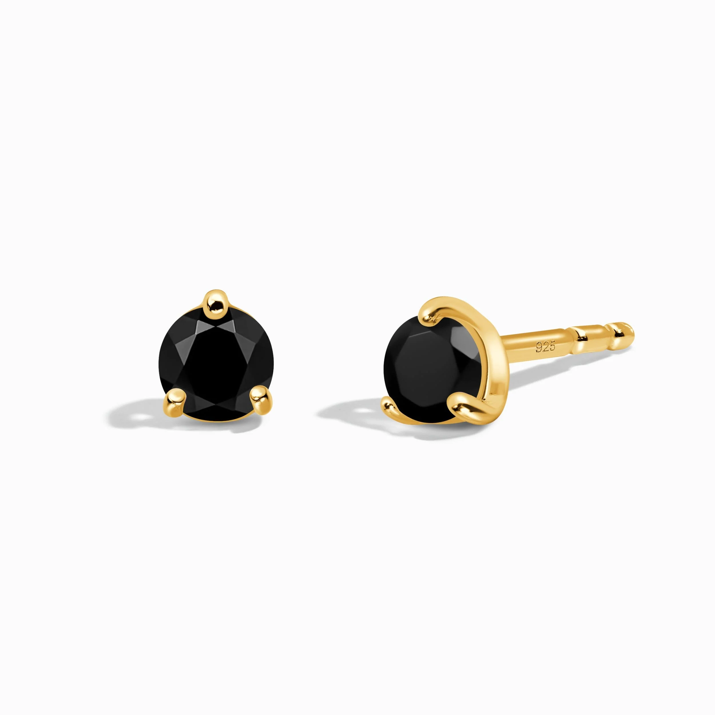 Black Onyx Round Studs - December Birthstone - Image 9