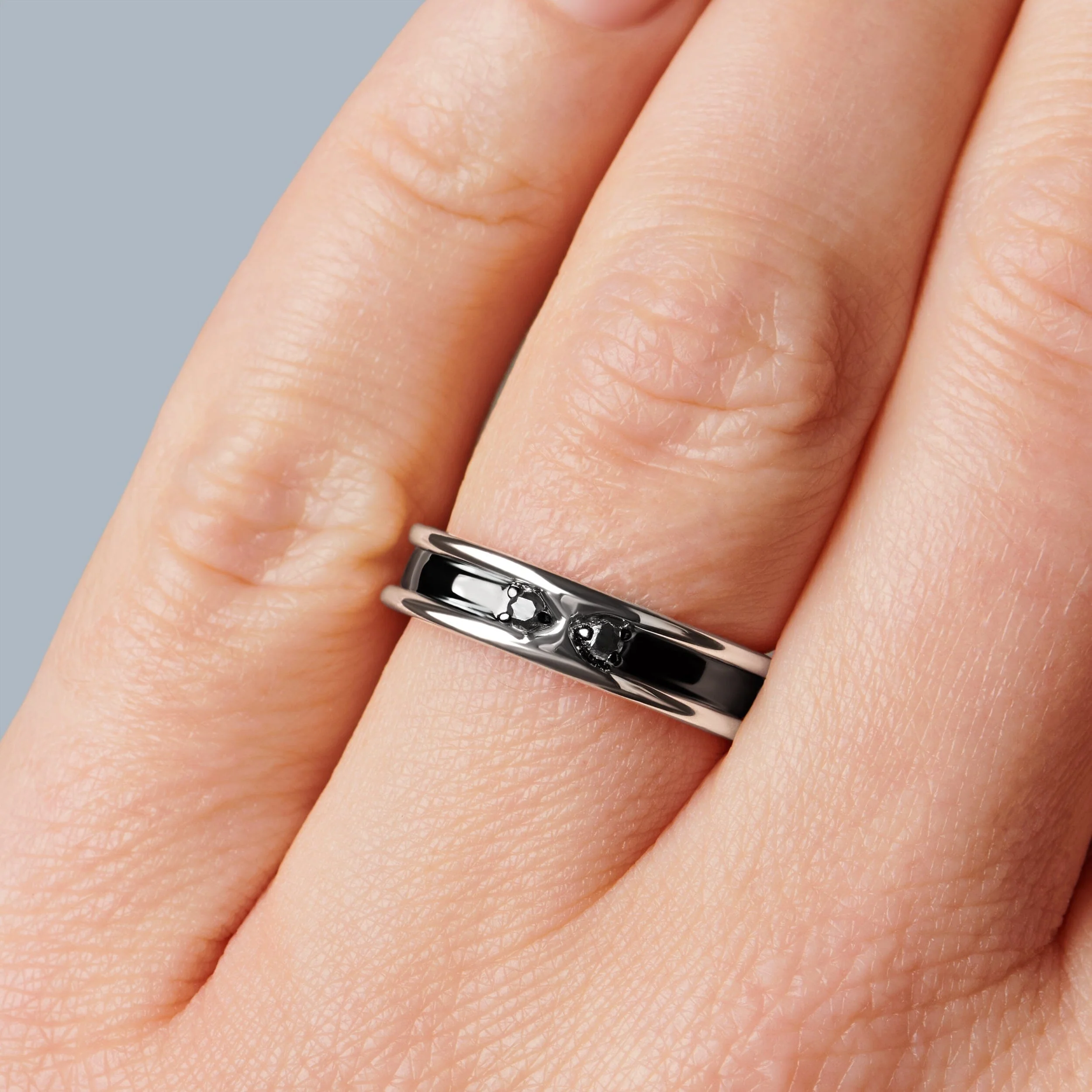 Black Onyx Unisex Ring - Individualist - Image 2
