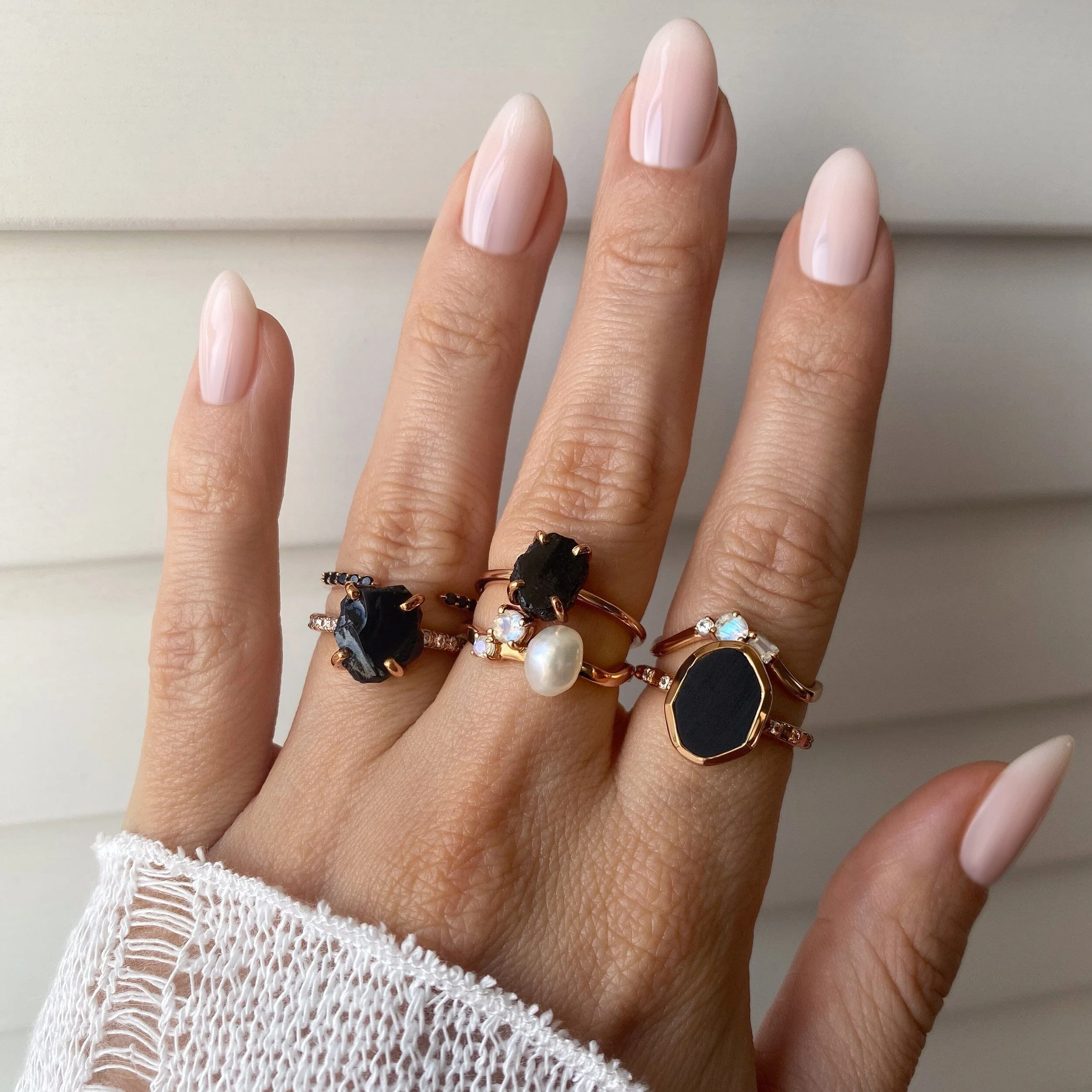 Raw Crystal Ring - Petite Black Obsidian - Image 11