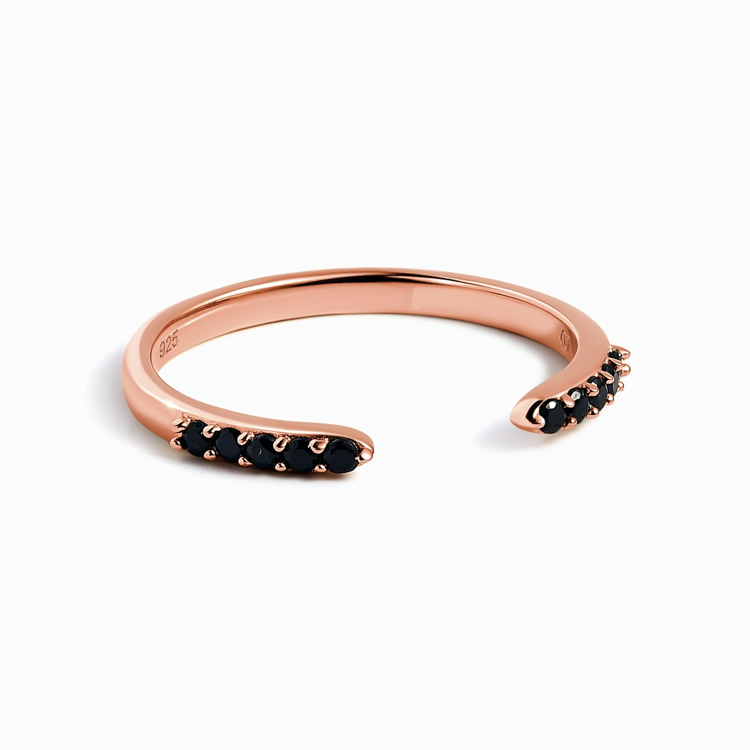 Black Spinel Ring - Twinkling Band - Image 3