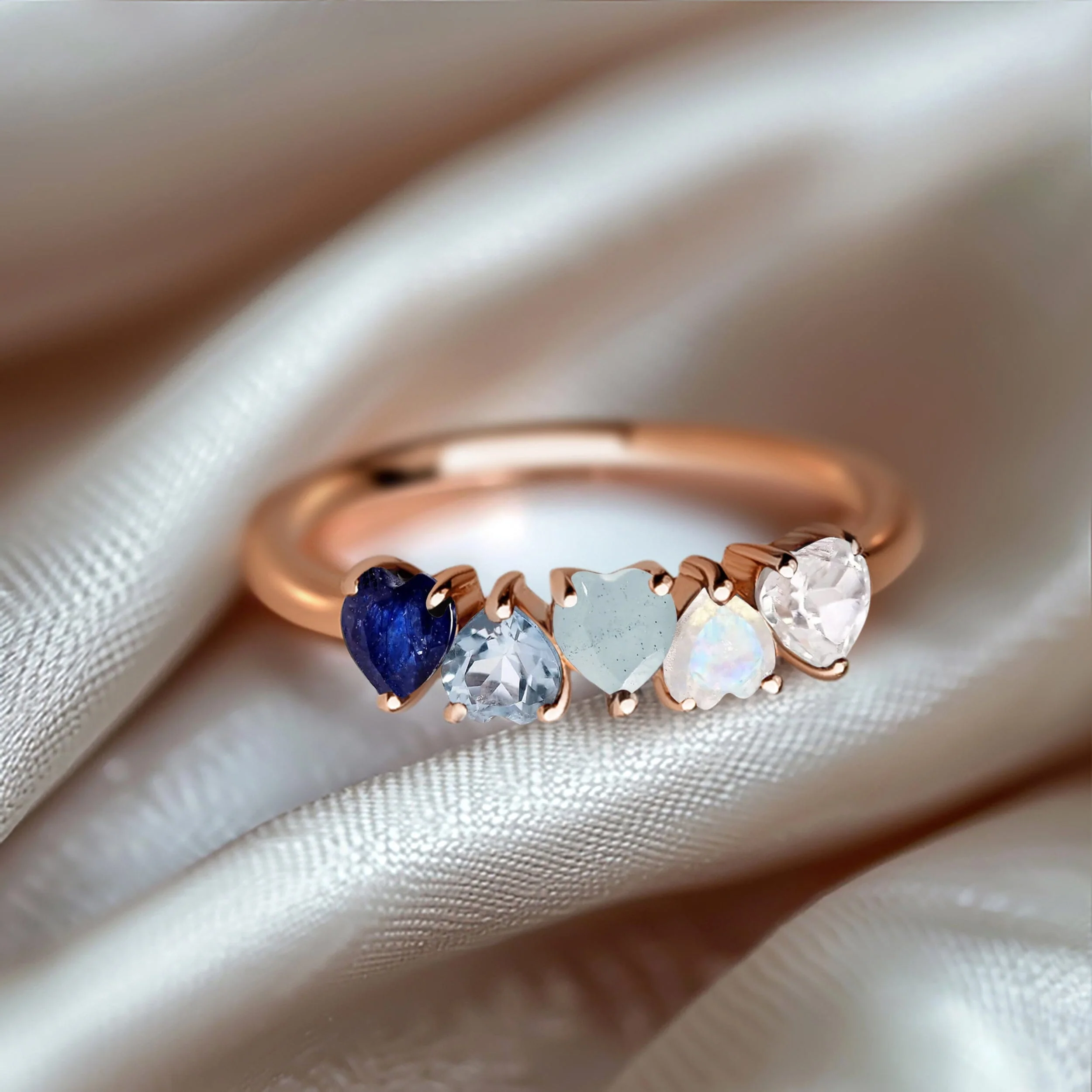 Blue Gradient Multigem Ring - Crush On You - Image 15