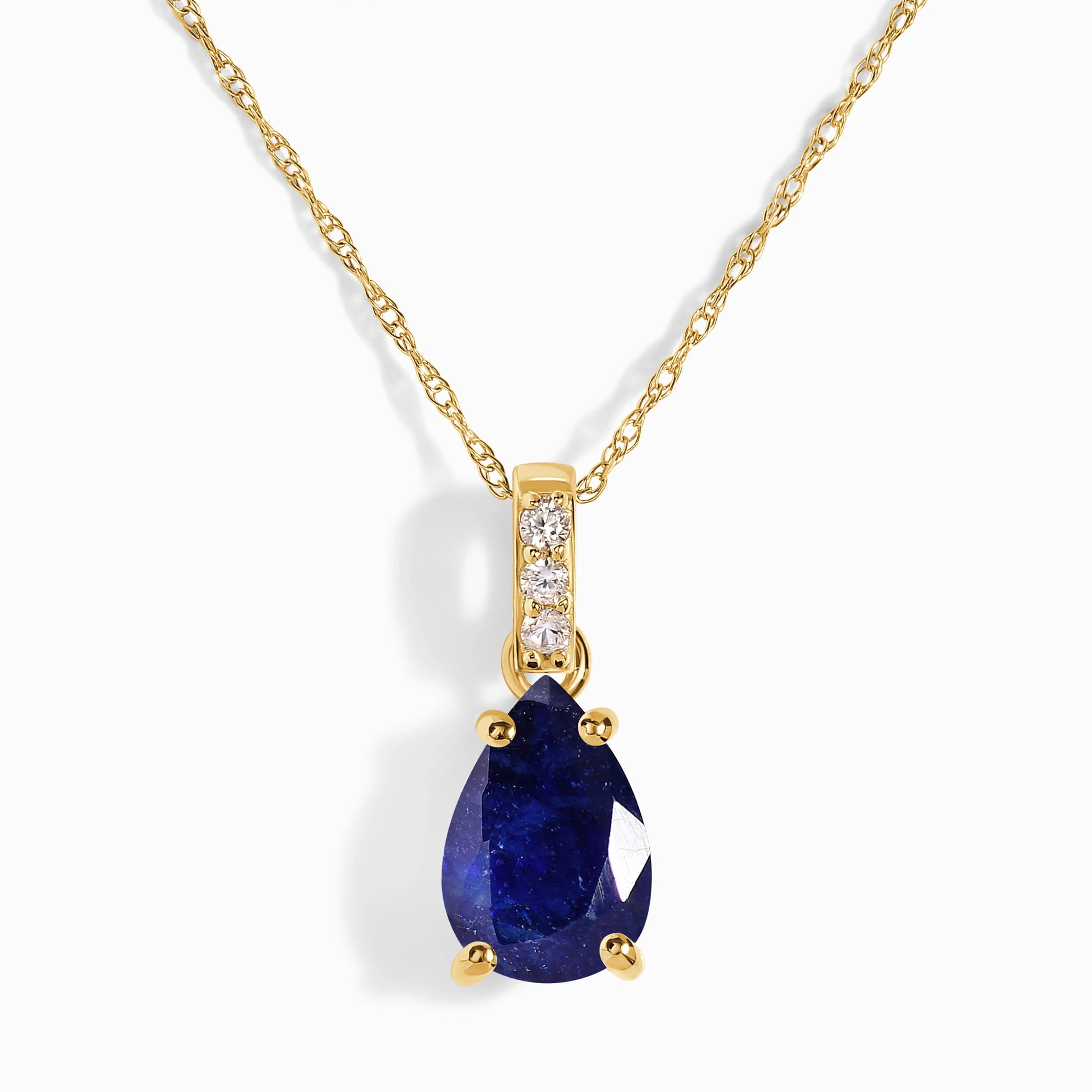 Blue Sapphire Diamond Necklace Sway - September Birthstone - Image 5