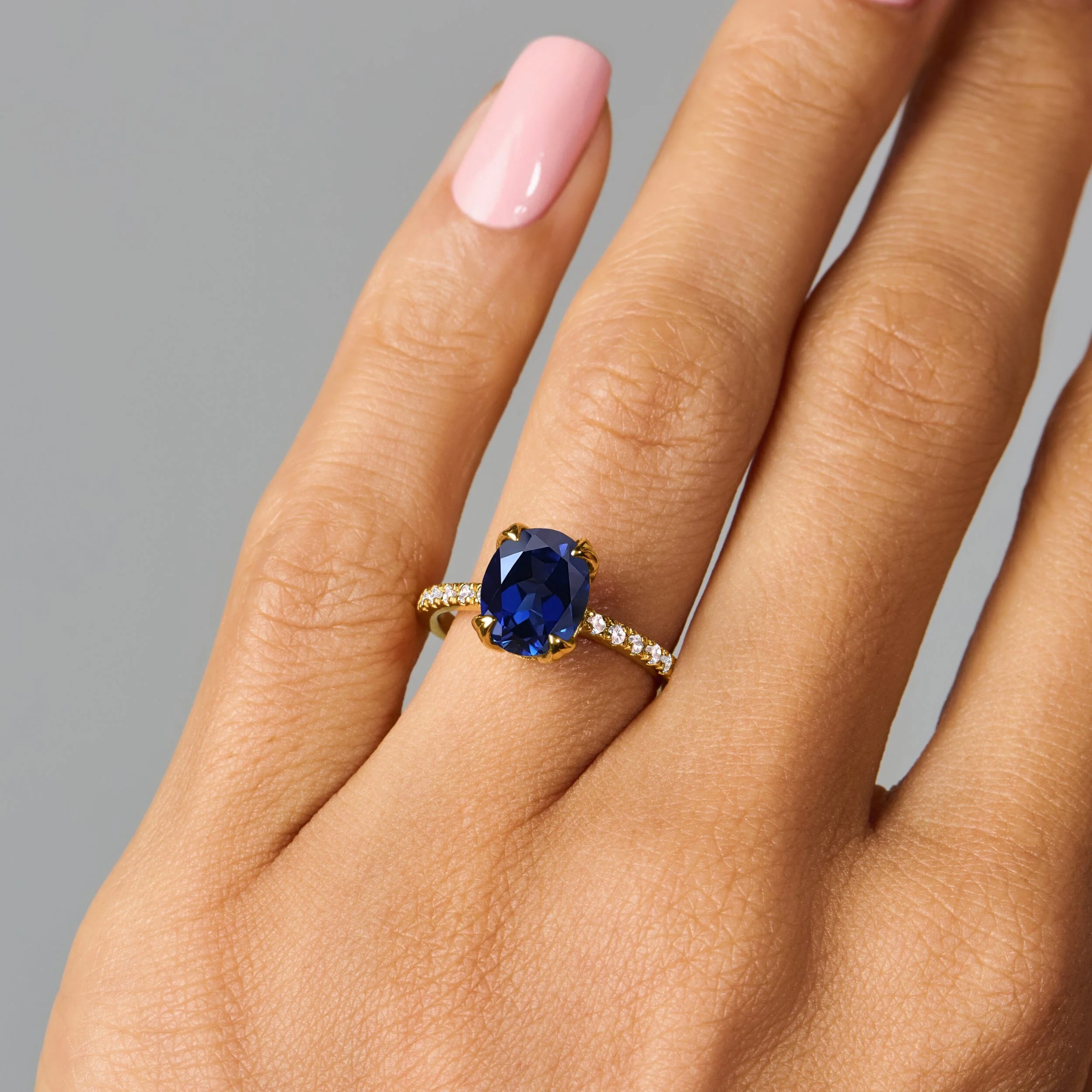 Blue Sapphire Ring - Harlow - Image 6