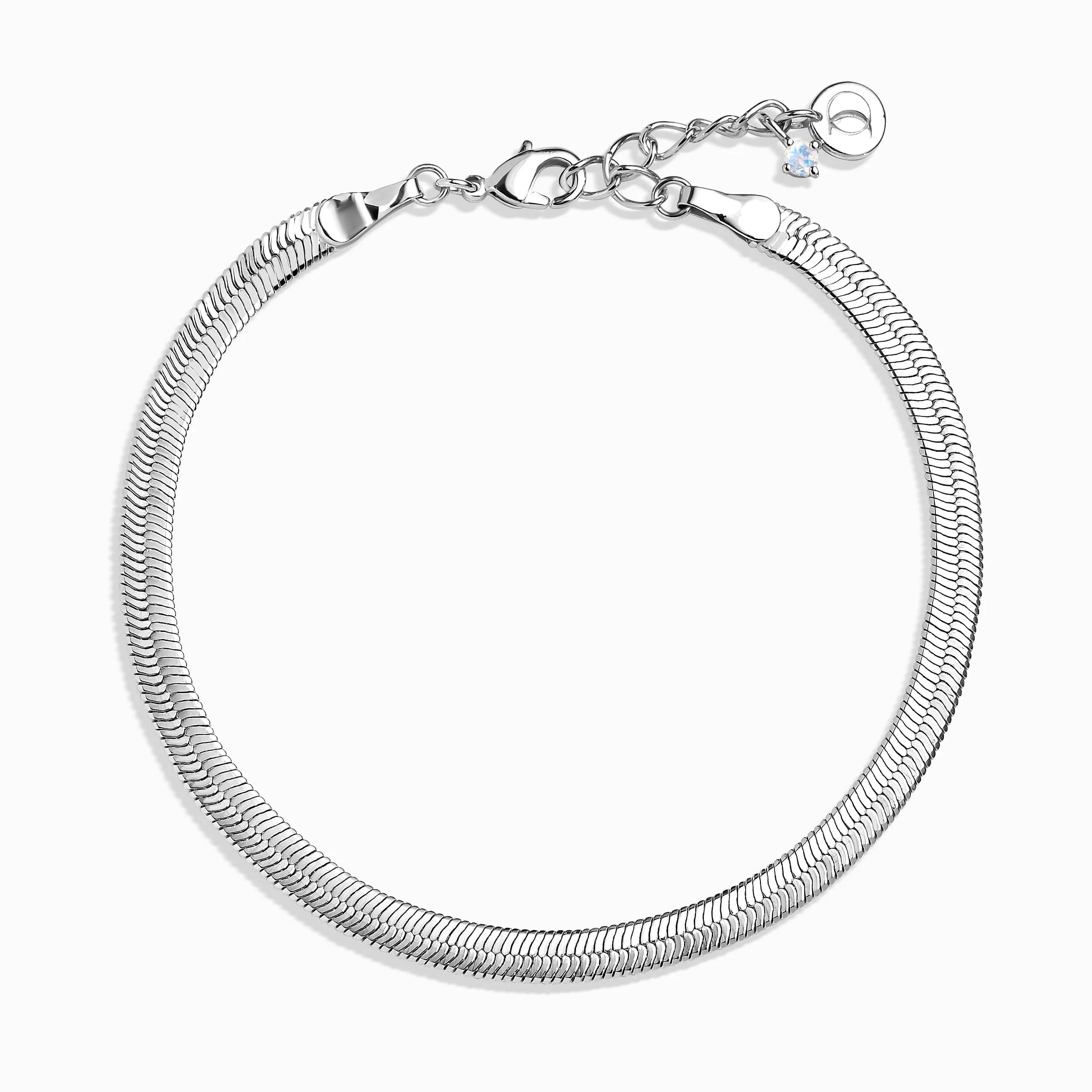 Plain Metal Wristlet - Herringbone Bracelet