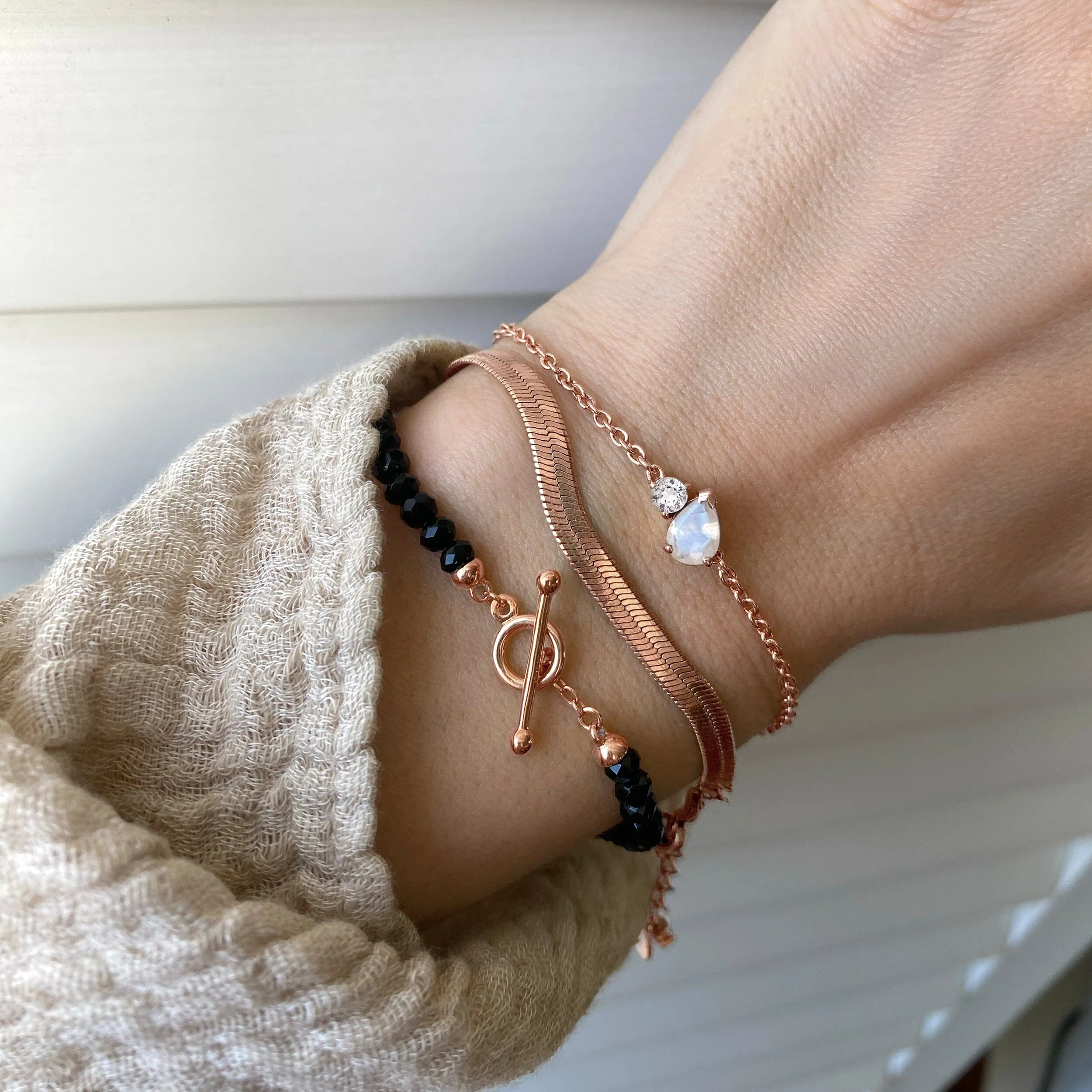 Plain Metal Wristlet - Herringbone Bracelet - Image 15