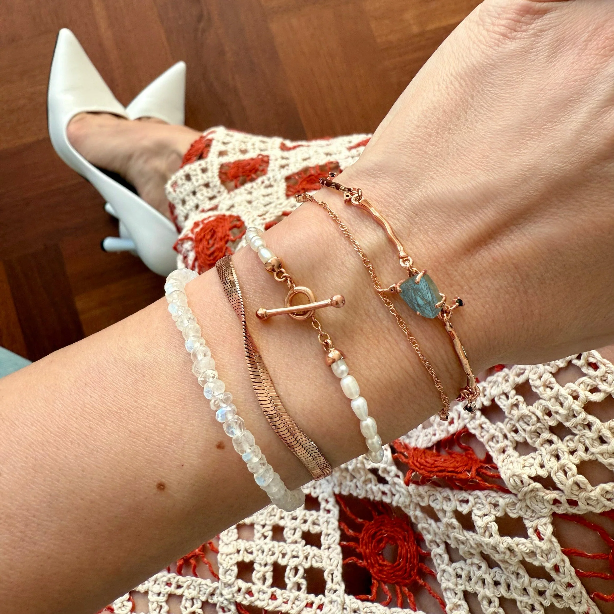 Plain Metal Wristlet - Herringbone Bracelet - Image 16