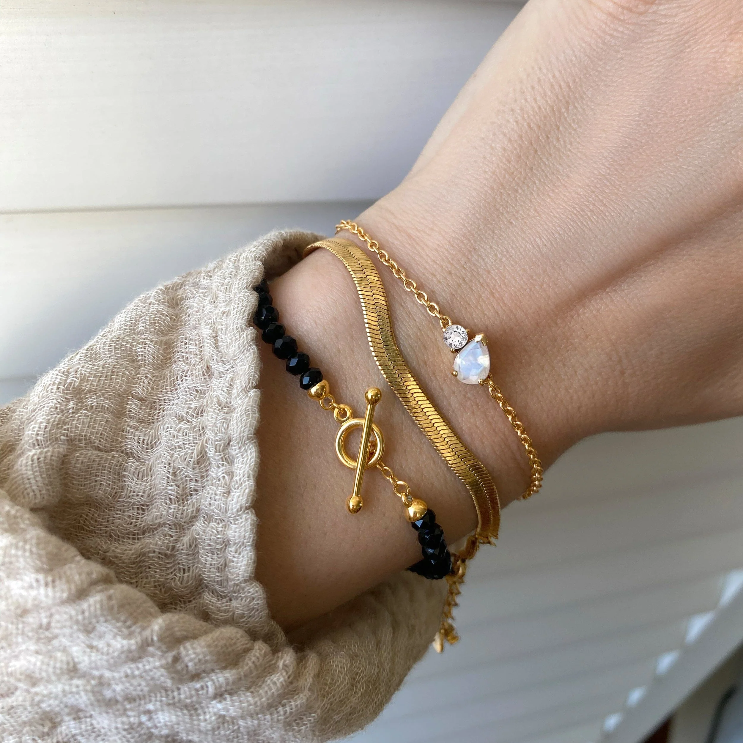 Plain Metal Wristlet - Herringbone Bracelet - Image 17