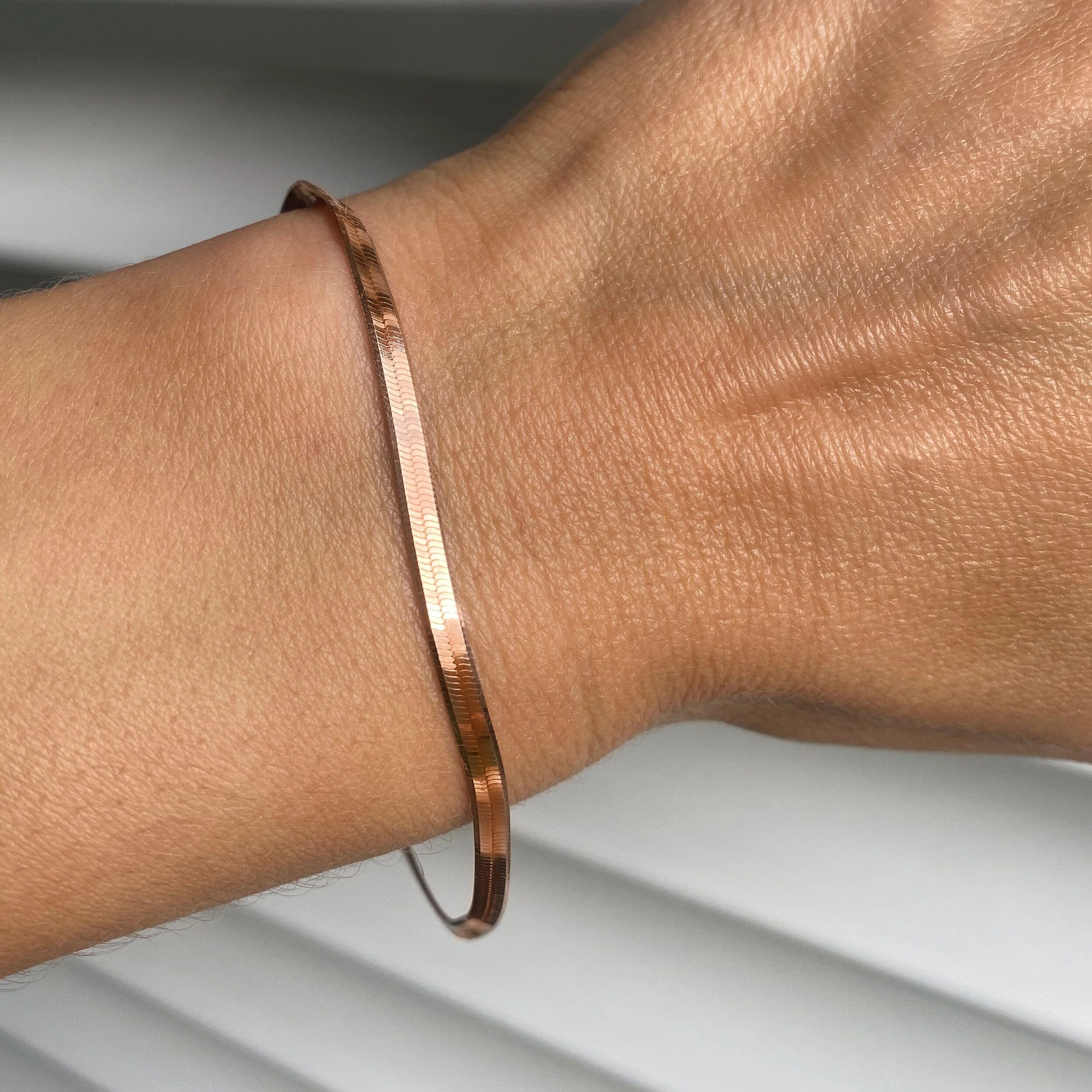 Plain Metal Wristlet - Herringbone Bracelet - Image 32