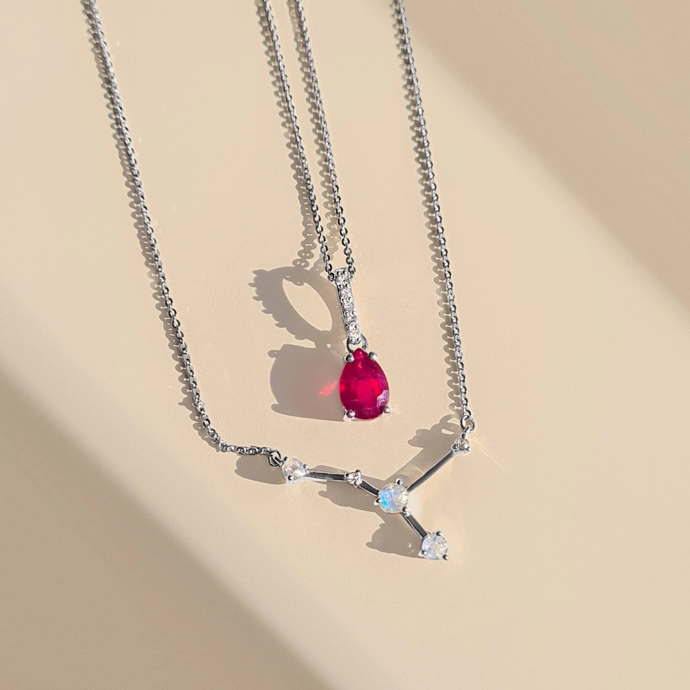 Cancer Zodiac & July Birthstone Necklaces - Image 10