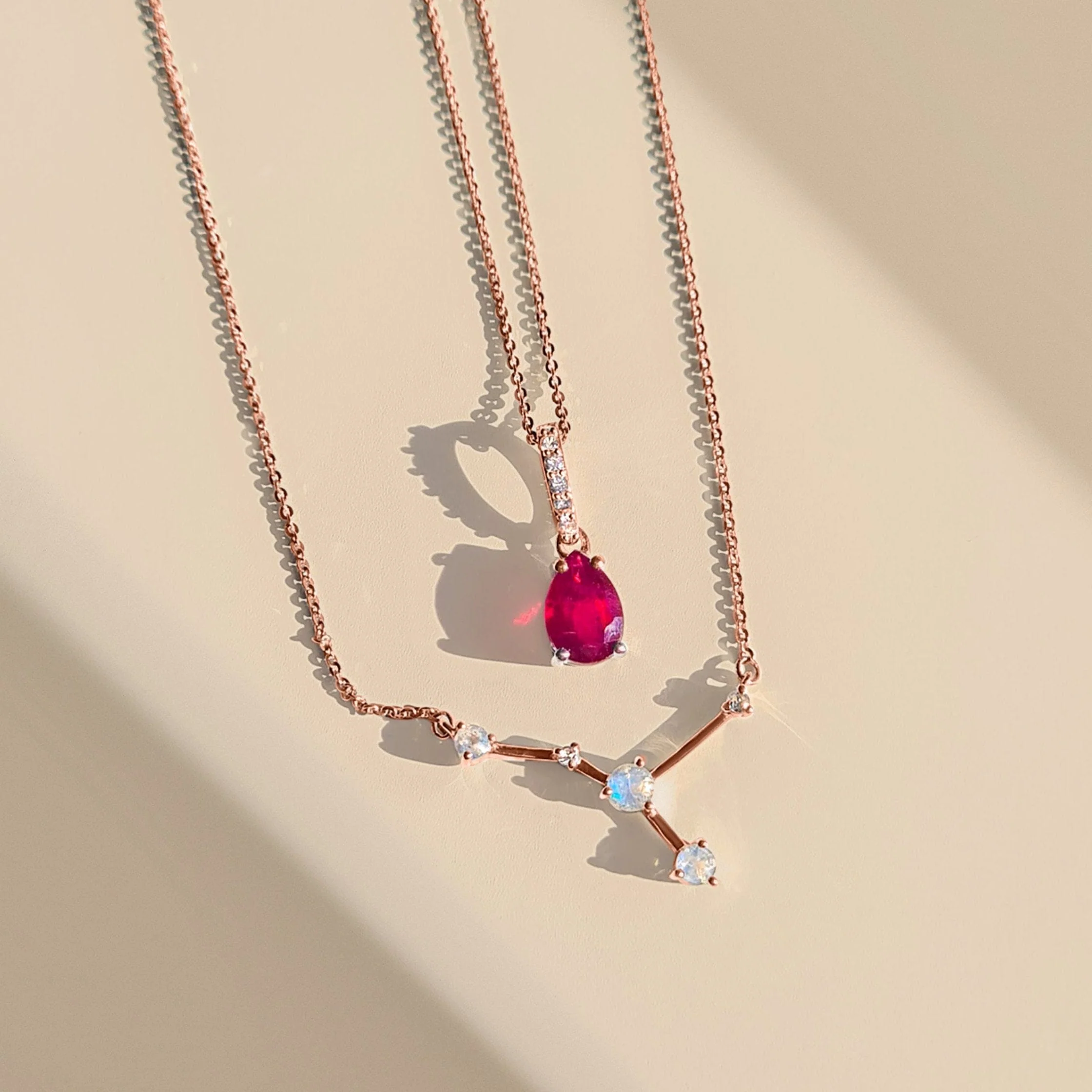 Cancer Zodiac & July Birthstone Necklaces - Image 17