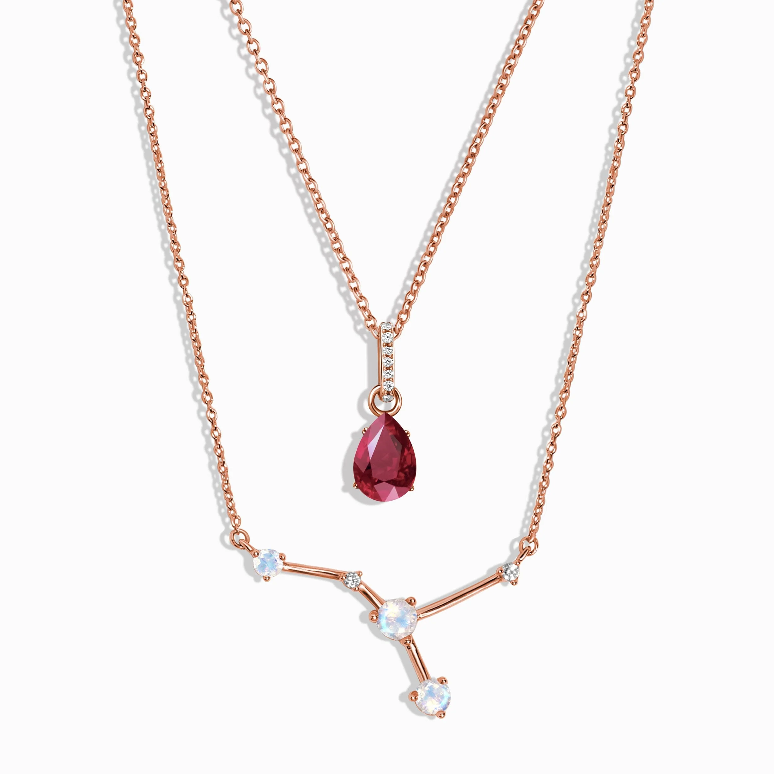 Cancer Zodiac & July Birthstone Necklaces - Image 3