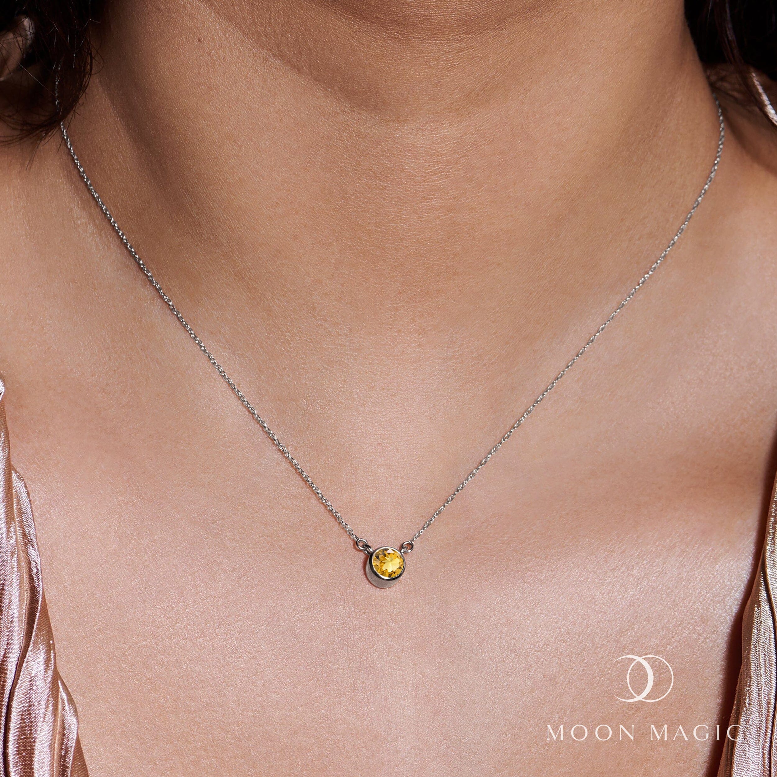 Citrine Necklace - Solitaire - Image 2