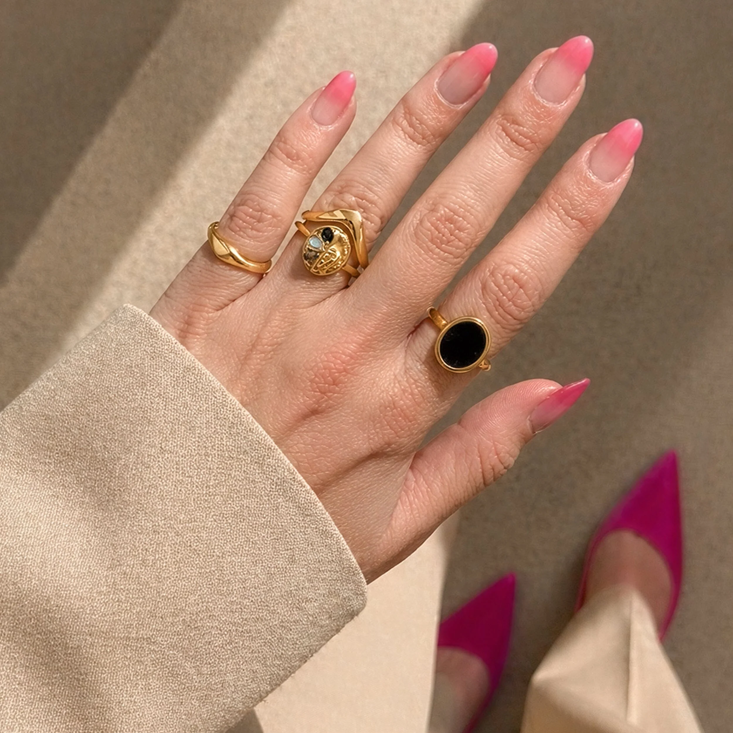 Crystal Ring - Enfolded Black Onyx - Image 24