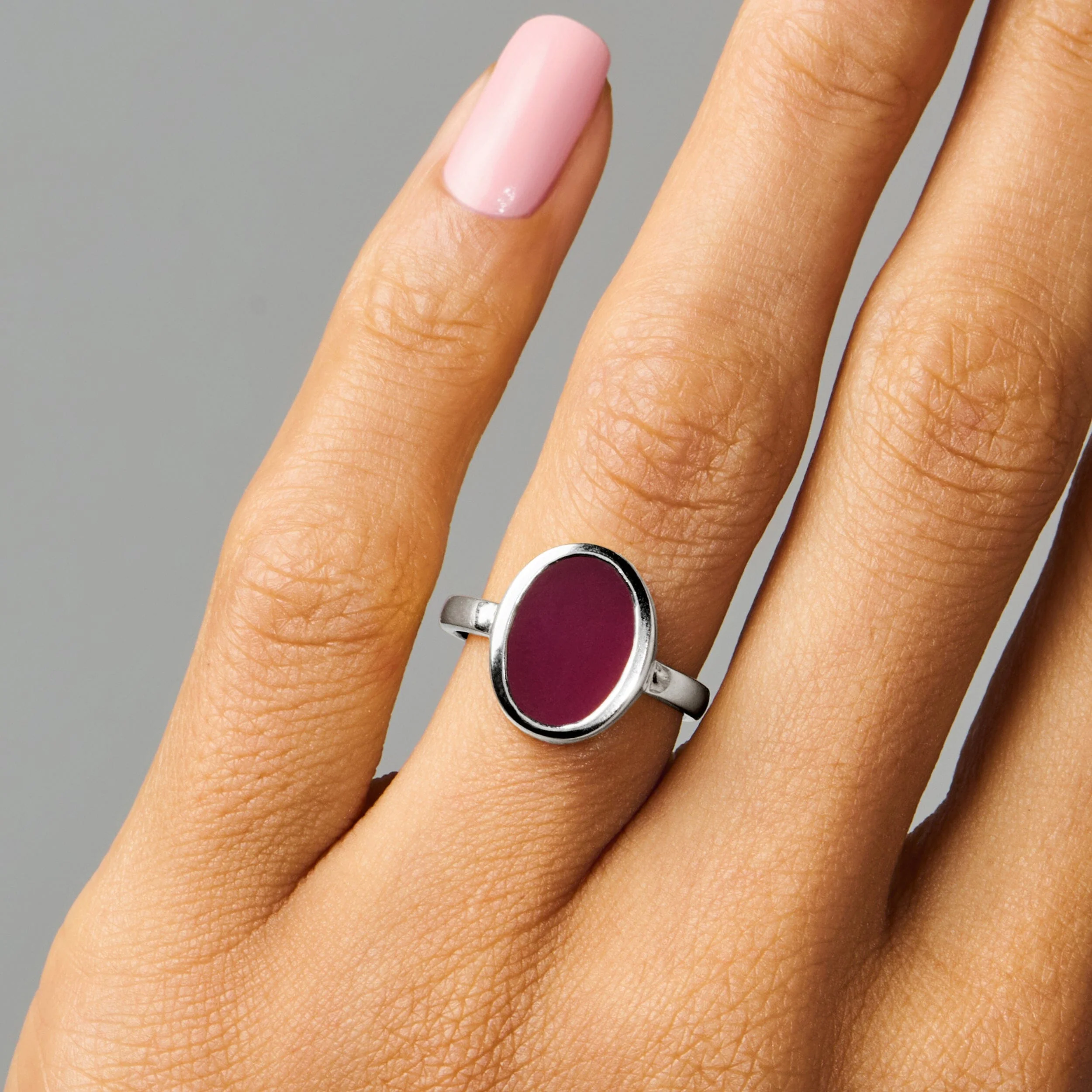 Crystal Ring - Enfolded Pink Quartz - Image 2