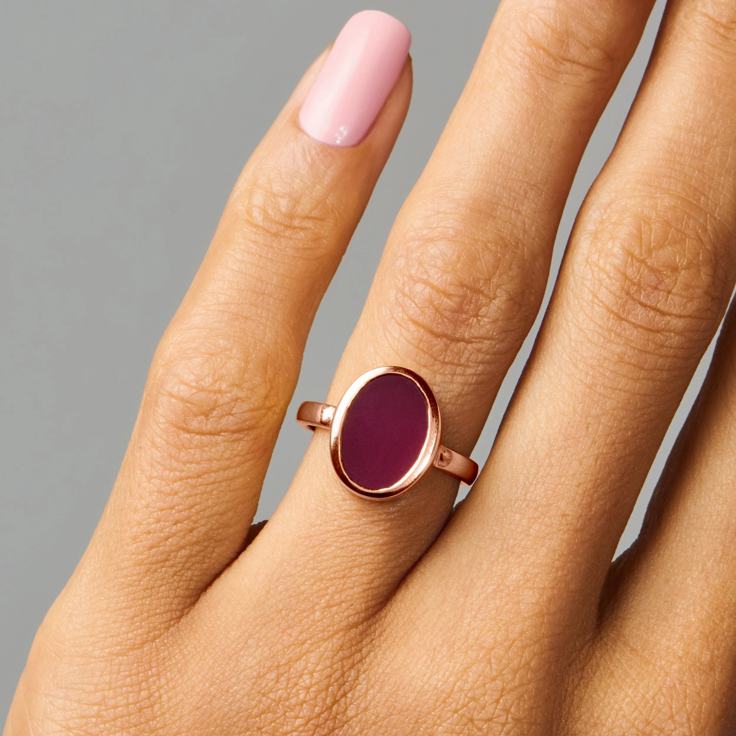Crystal Ring - Enfolded Pink Quartz - Image 5
