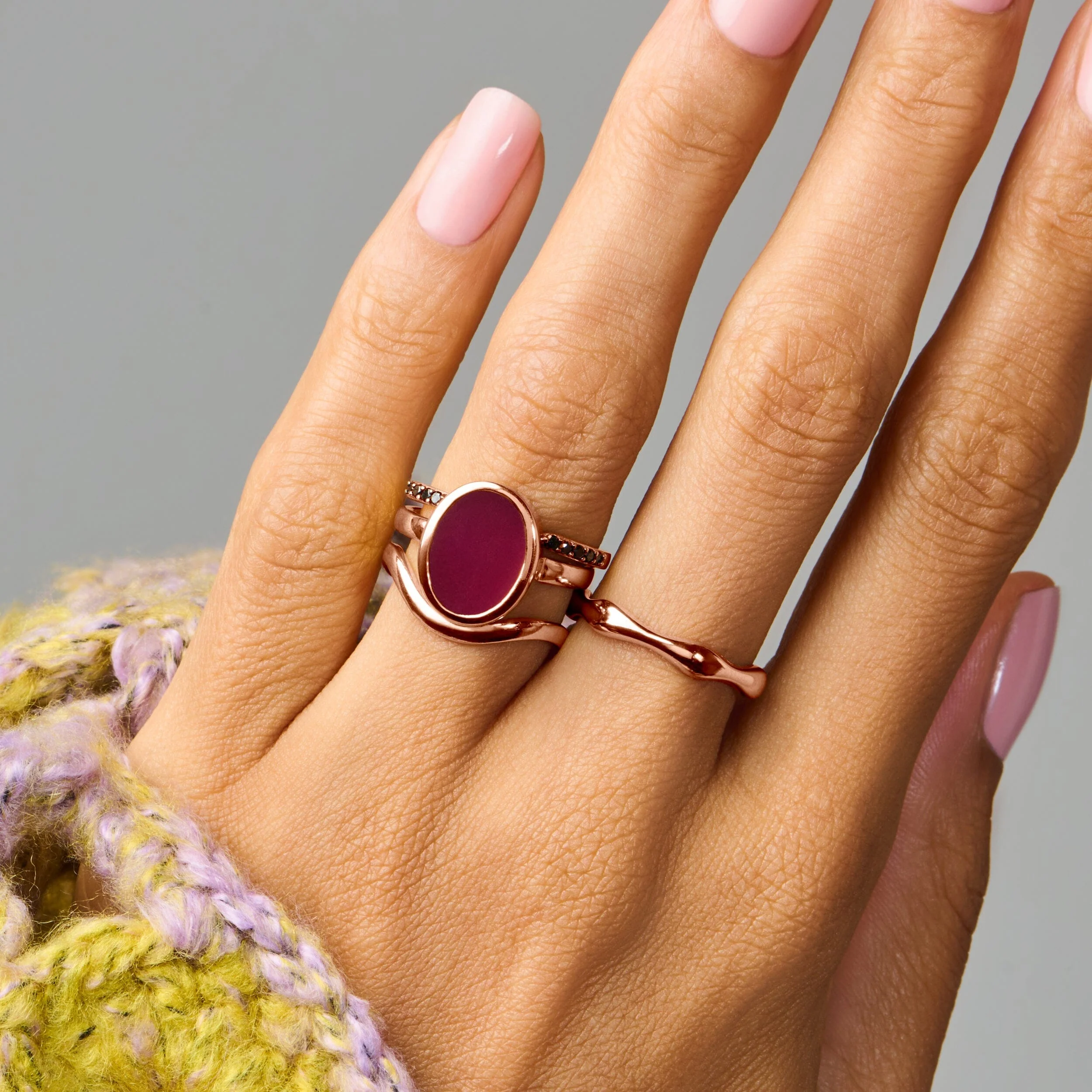 Crystal Ring - Enfolded Pink Quartz - Image 6