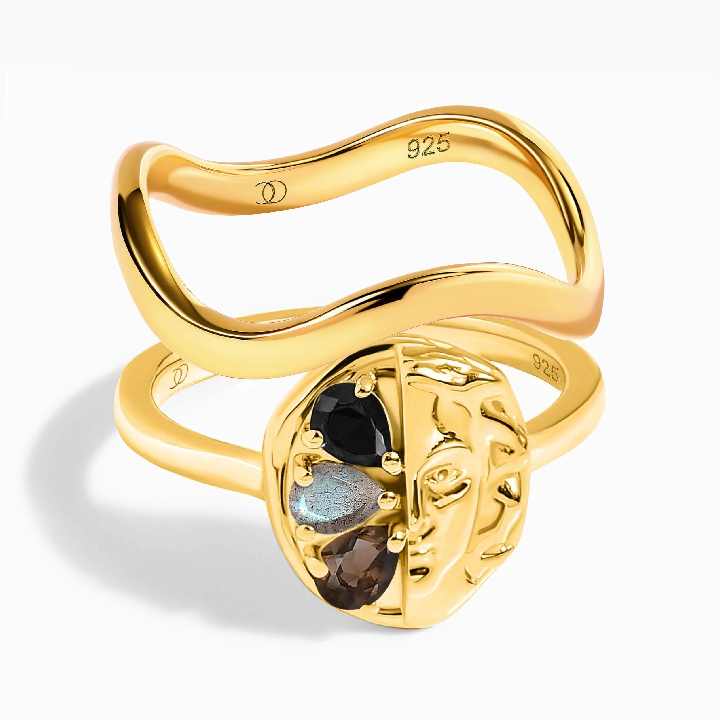 Dark Gradient Ring - Goddess & Waves Band - Image 5