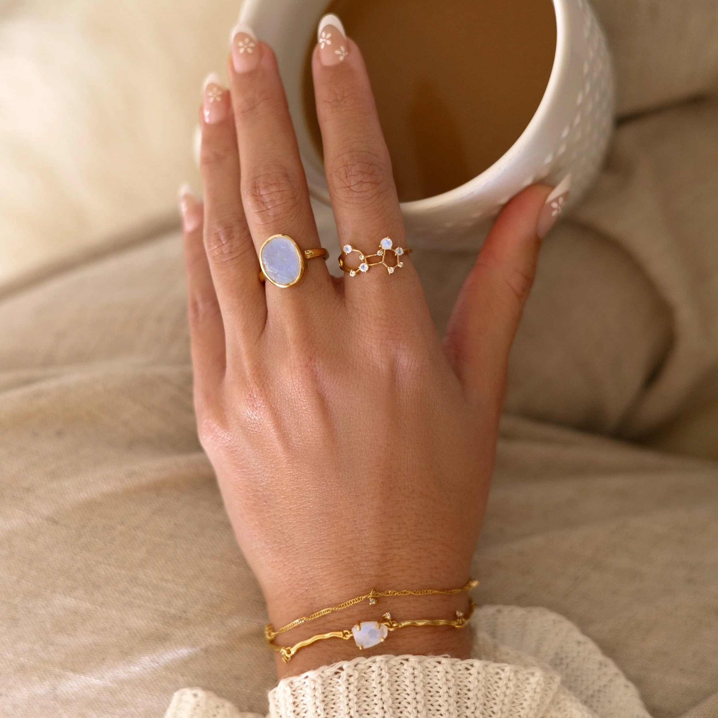 Raw Crystal Ring - Enfolded Moonstone - Image 25