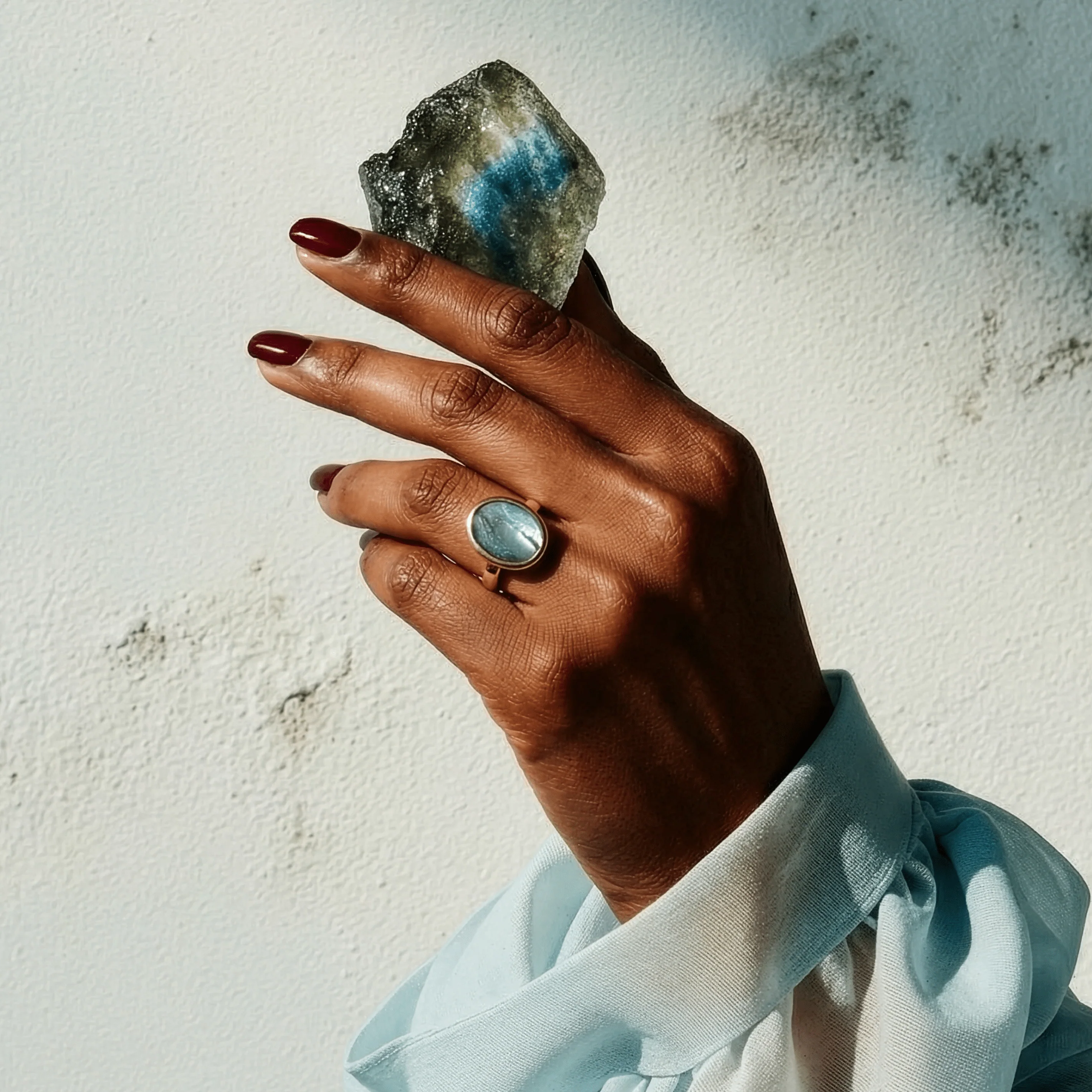 Enfolded Labradorite Ring - Infinite Ring & Waves Band - Image 15