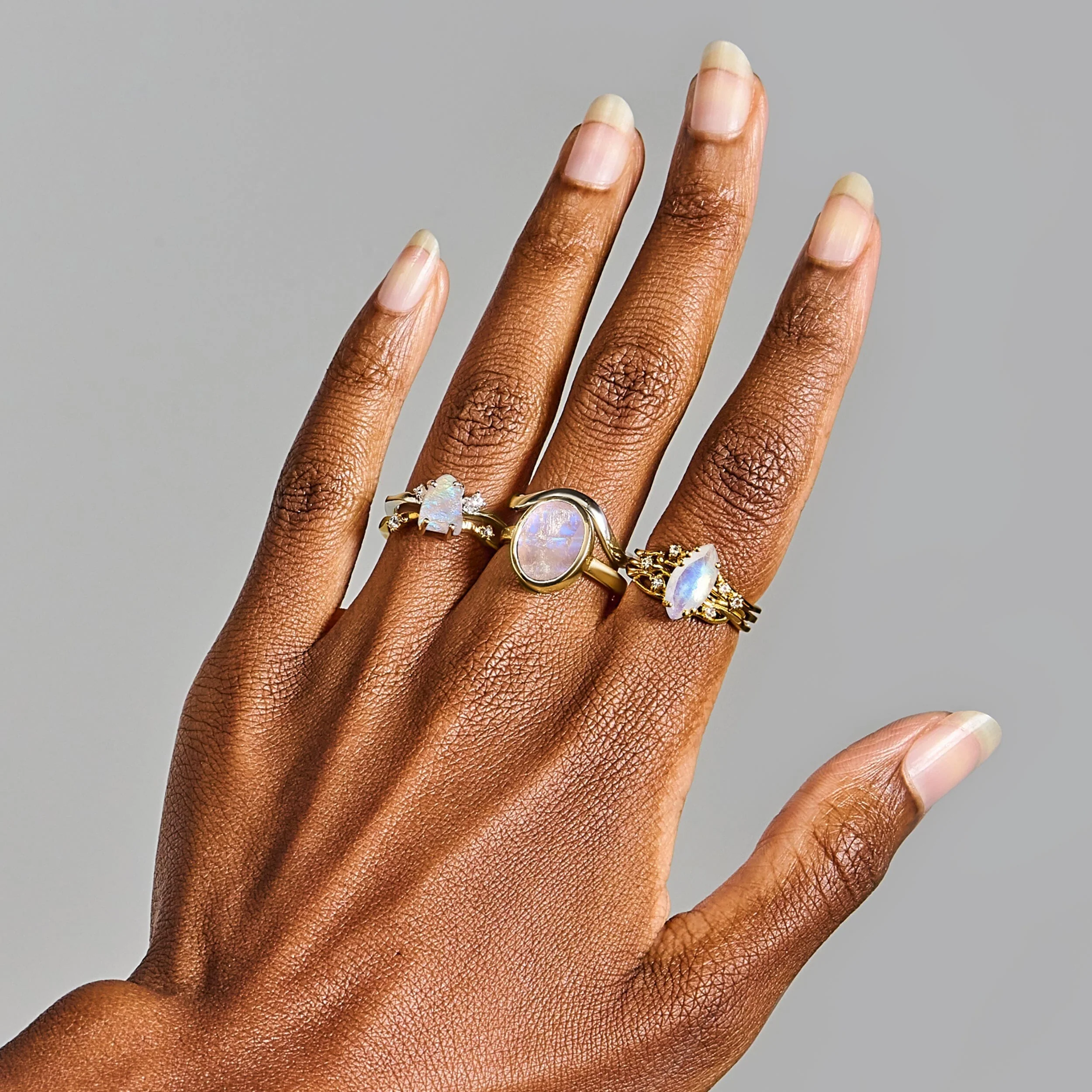 Raw Crystal Ring - Enfolded Moonstone - Image 24