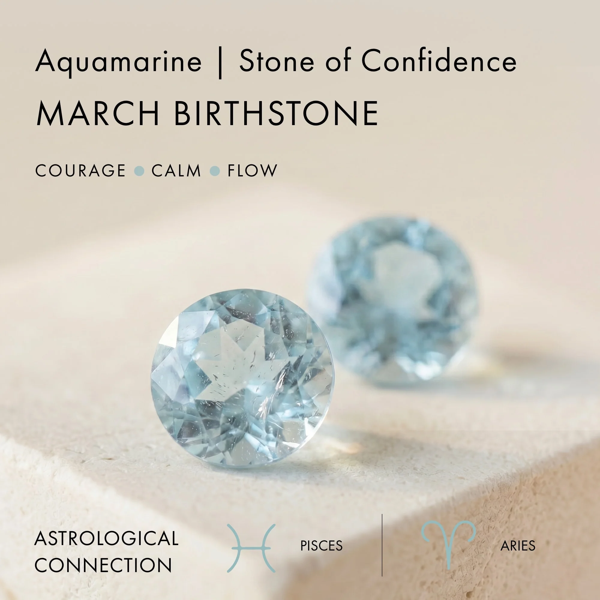 Adjustable Aquamarine Ring Flourish - March Birthstone - Image 10