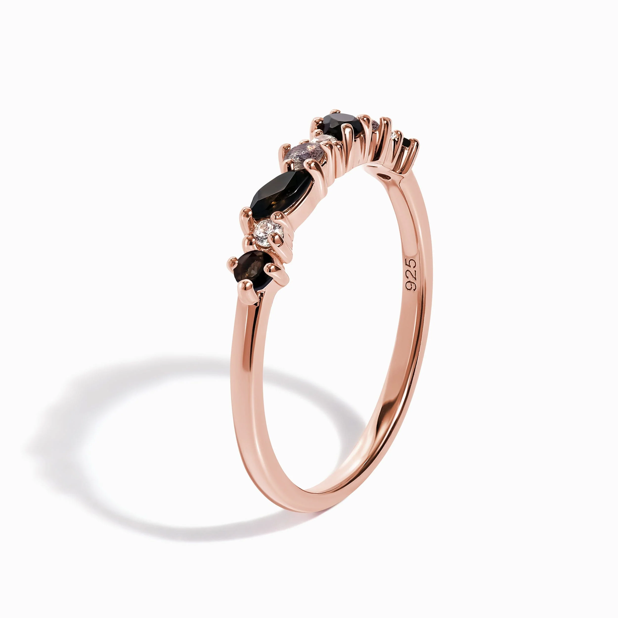 Fine Black Obsidian Lab Diamond Ring - Grace - Image 16