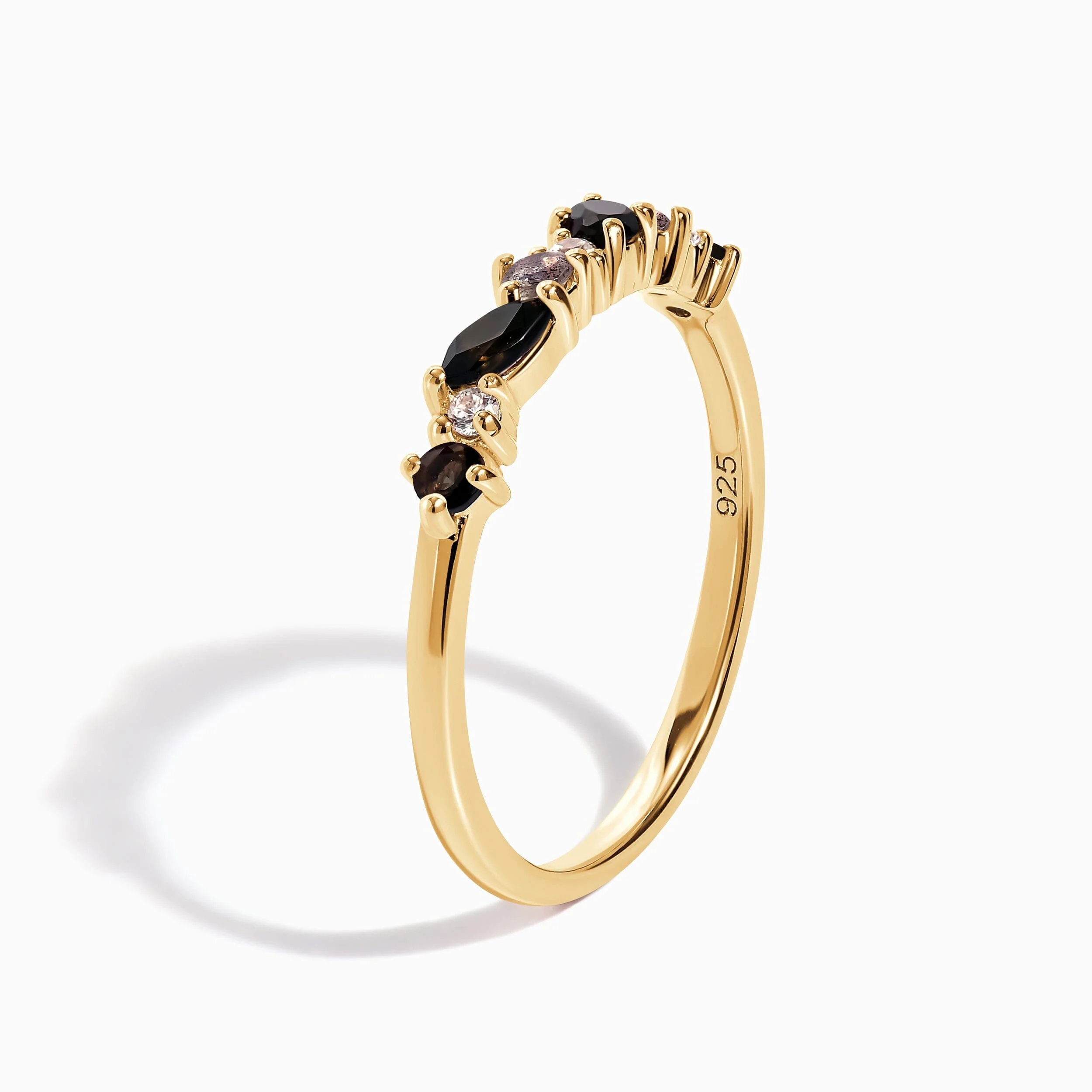 Fine Black Obsidian Lab Diamond Ring - Grace - Image 17