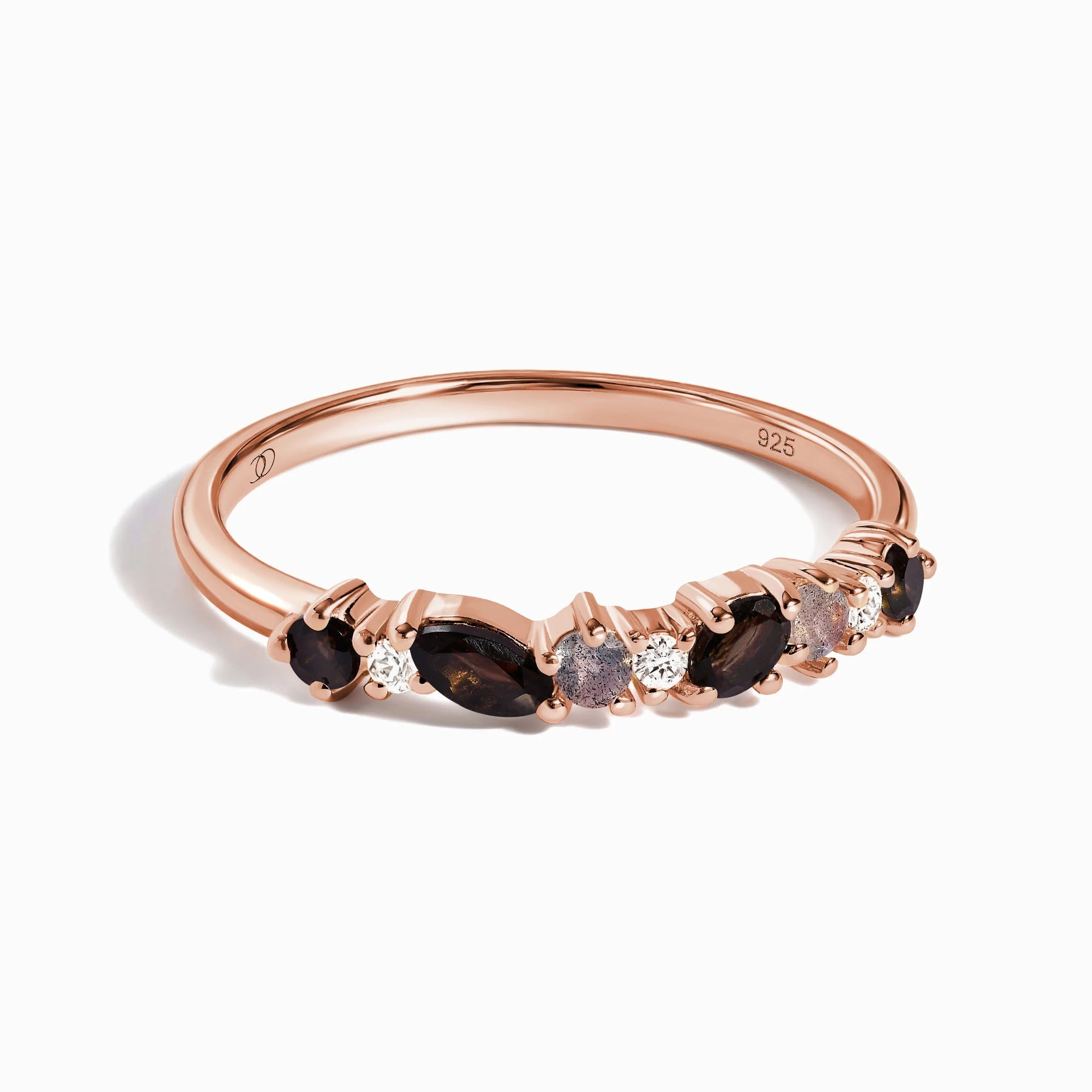Fine Black Obsidian Lab Diamond Ring - Grace - Image 2