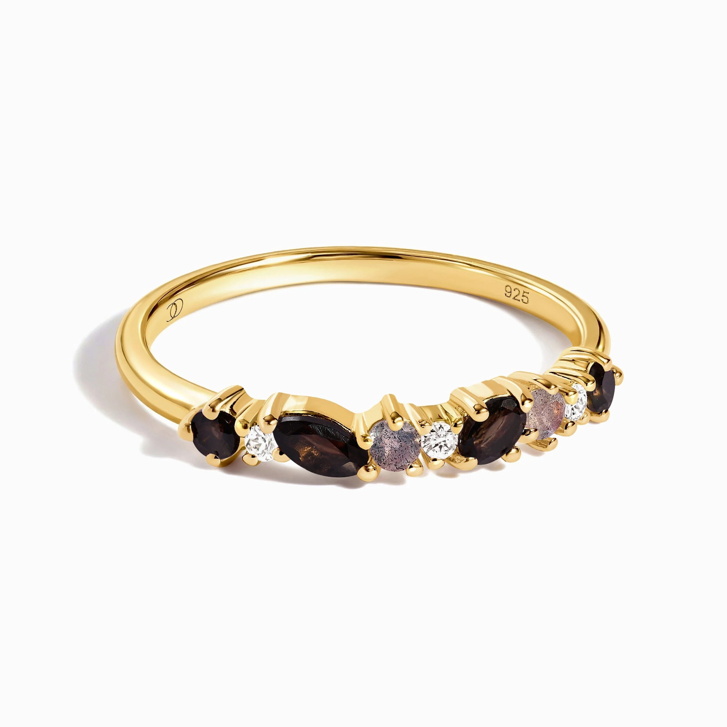 Fine Black Obsidian Lab Diamond Ring - Grace - Image 3