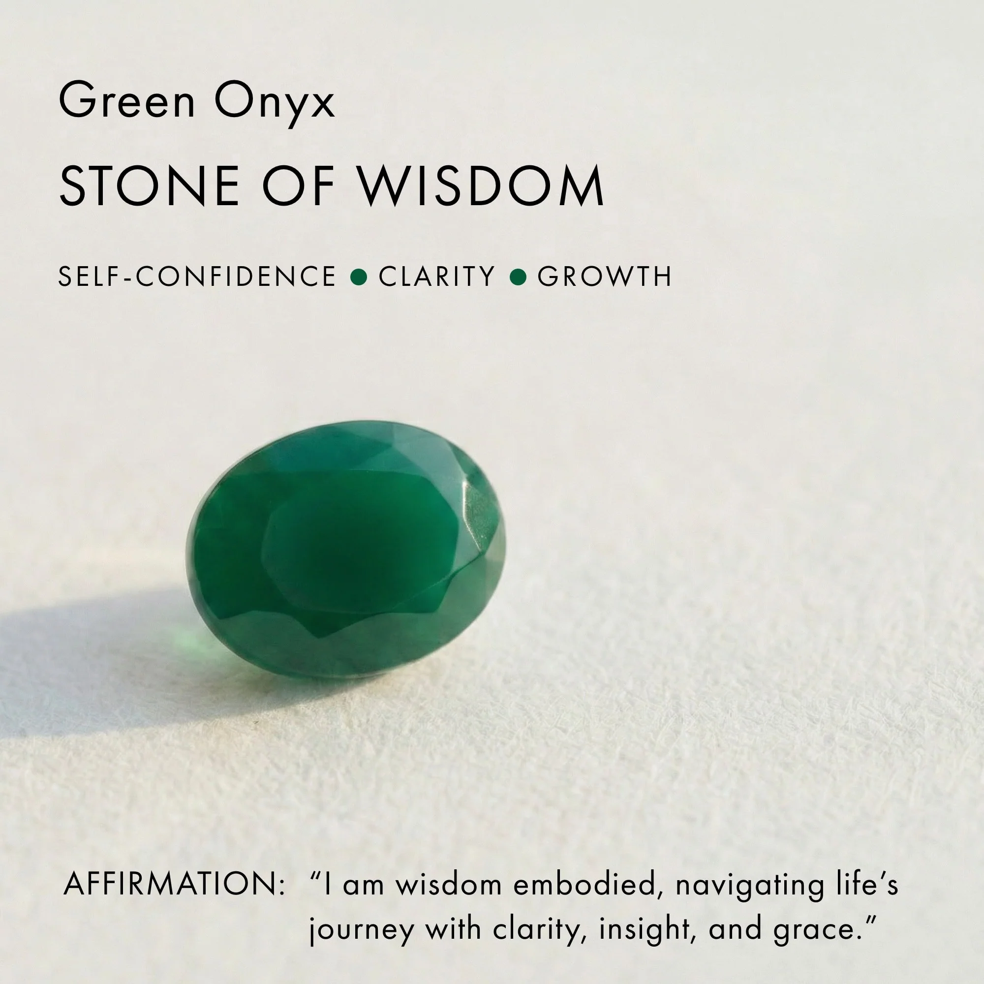 Adjustable Green Onyx Ring Flourish - May Birthstone - Image 10