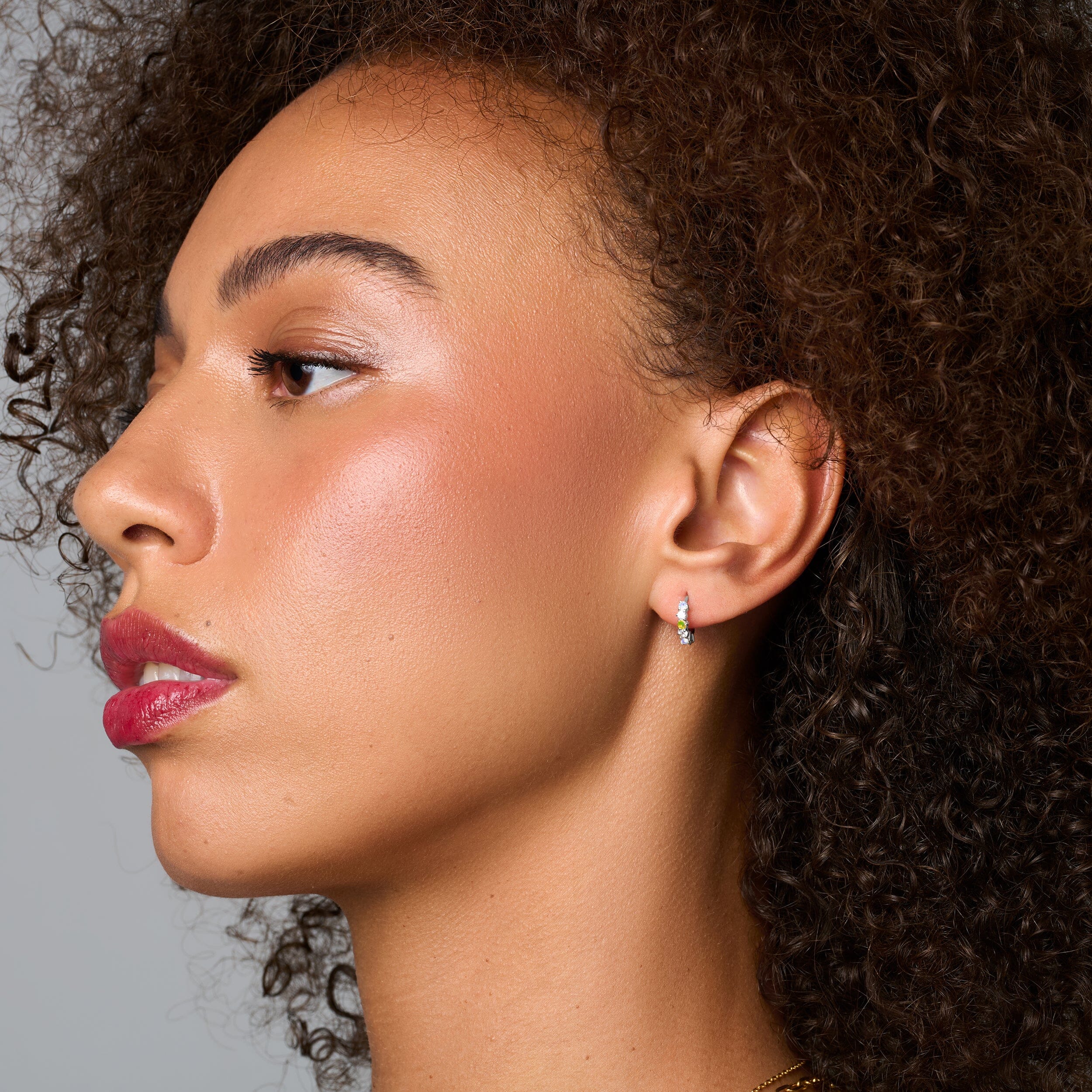 Moonstone Multigem Earrings - Bonny Hoops - Image 9