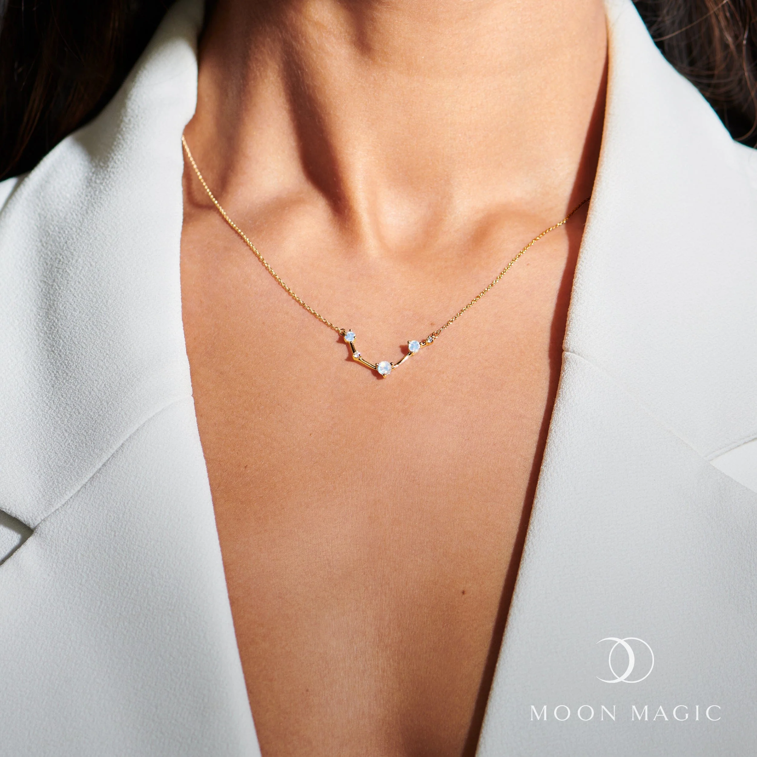 Moonstone Necklace - Aries Zodiac Constellation - Image 6