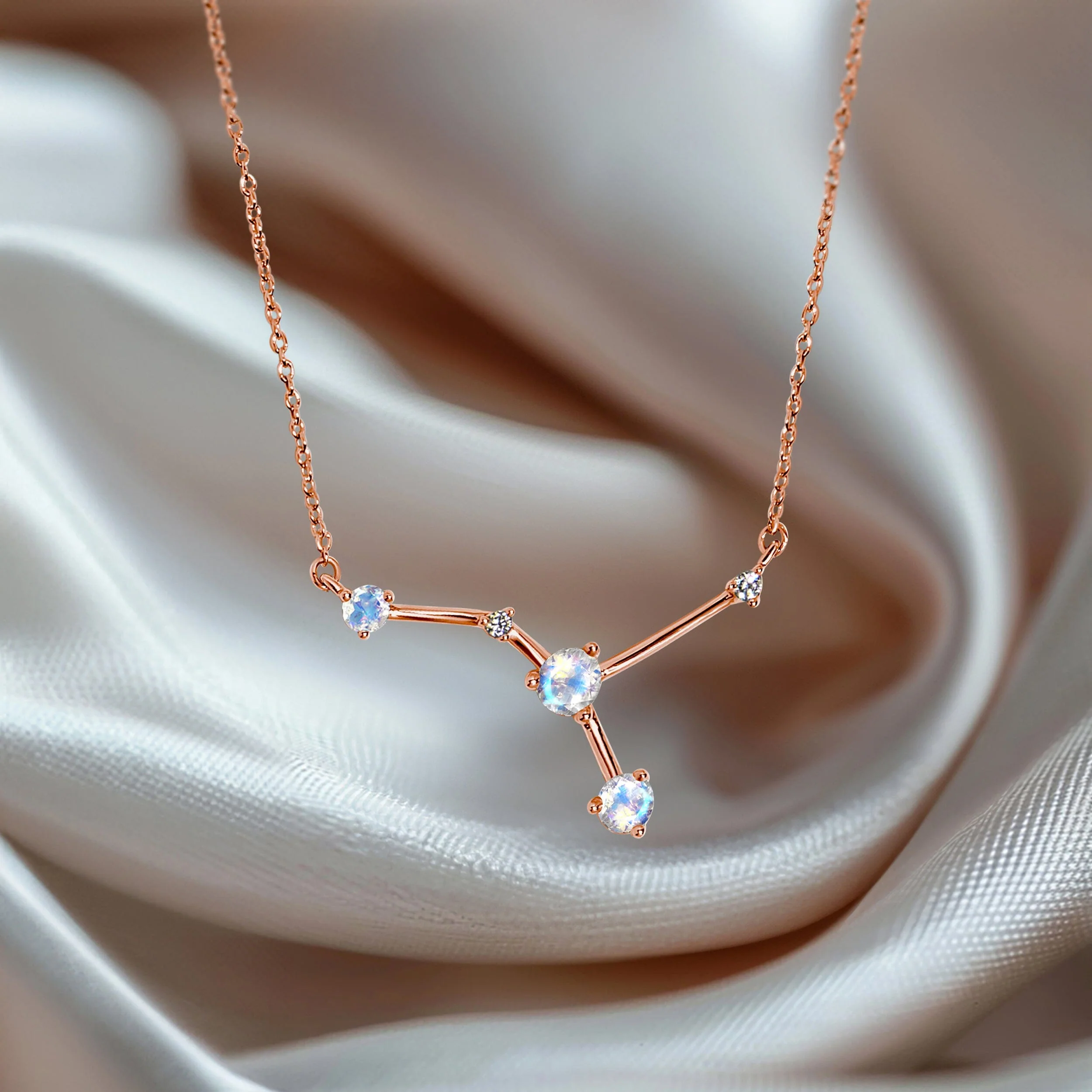 Moonstone Necklace - Cancer Zodiac Constellation - Image 13