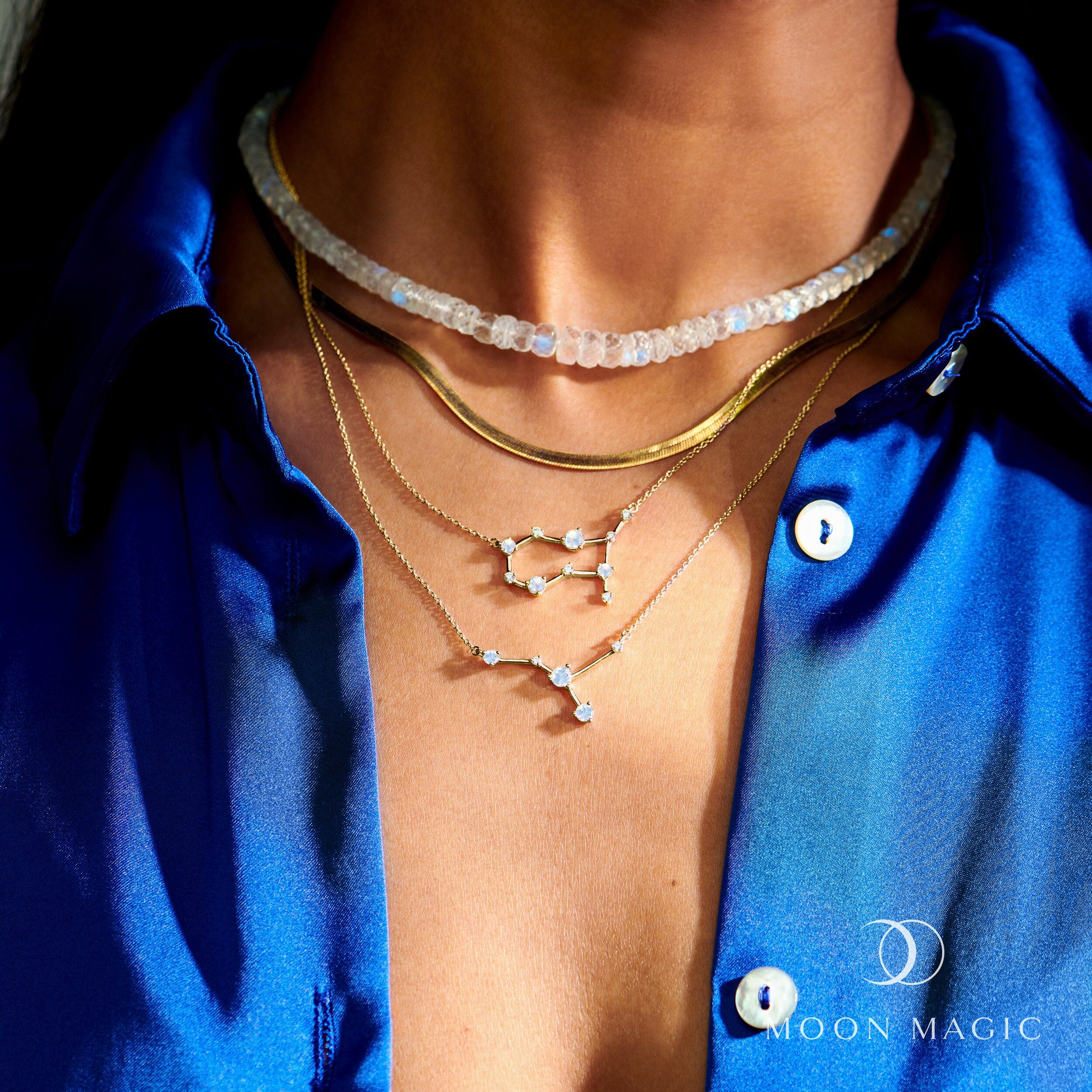 Moonstone Necklace - Cancer Zodiac Constellation - Image 15